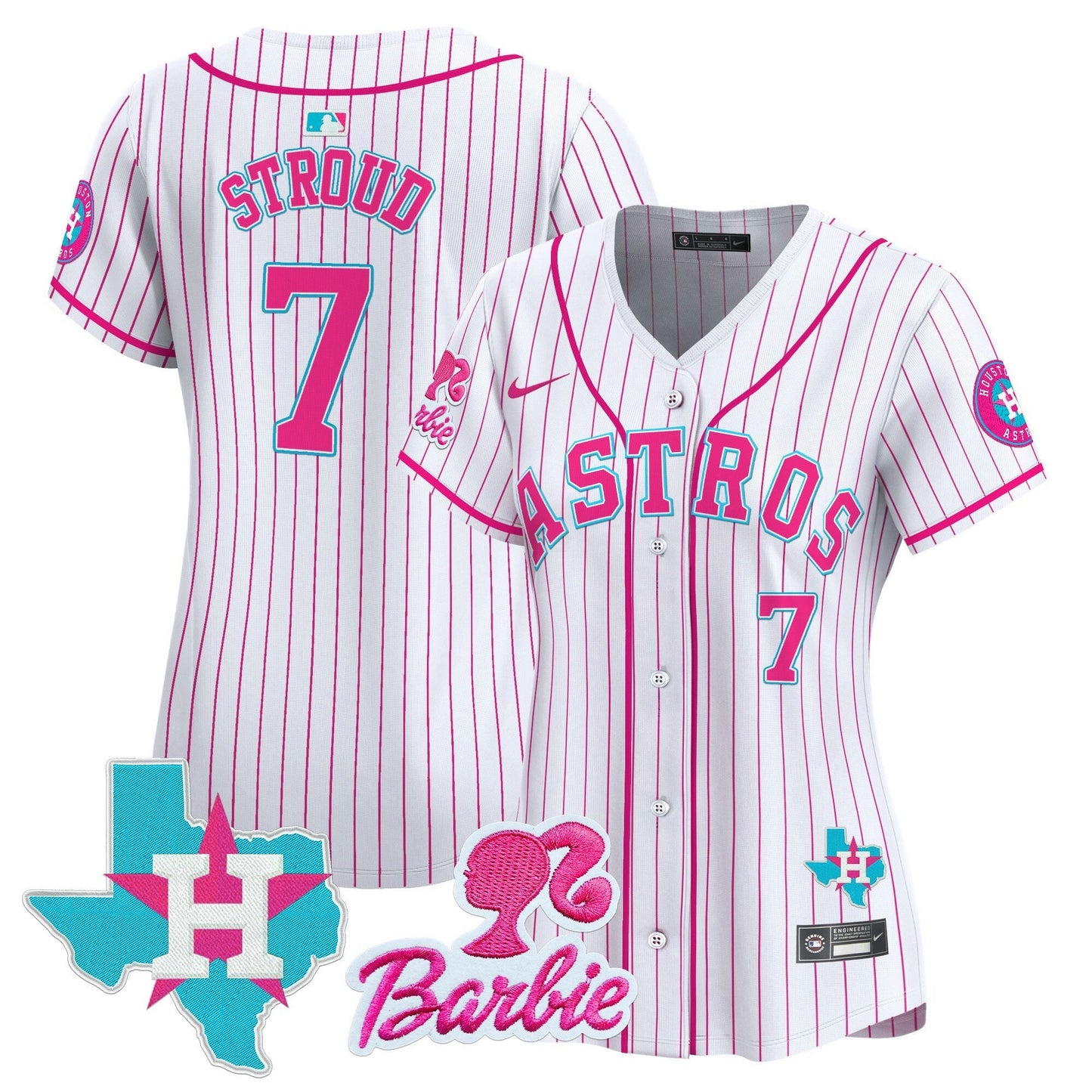 Camisa MLB Women’s Barbie Patch Vapor Premier Limited Jersey
