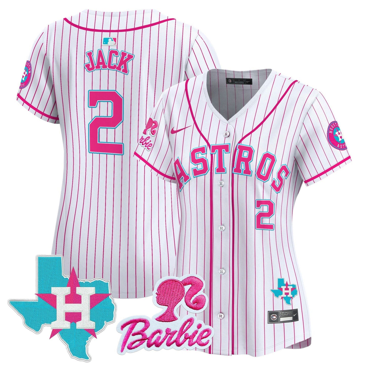 Camisa MLB Women’s Barbie Patch Vapor Premier Limited Jersey