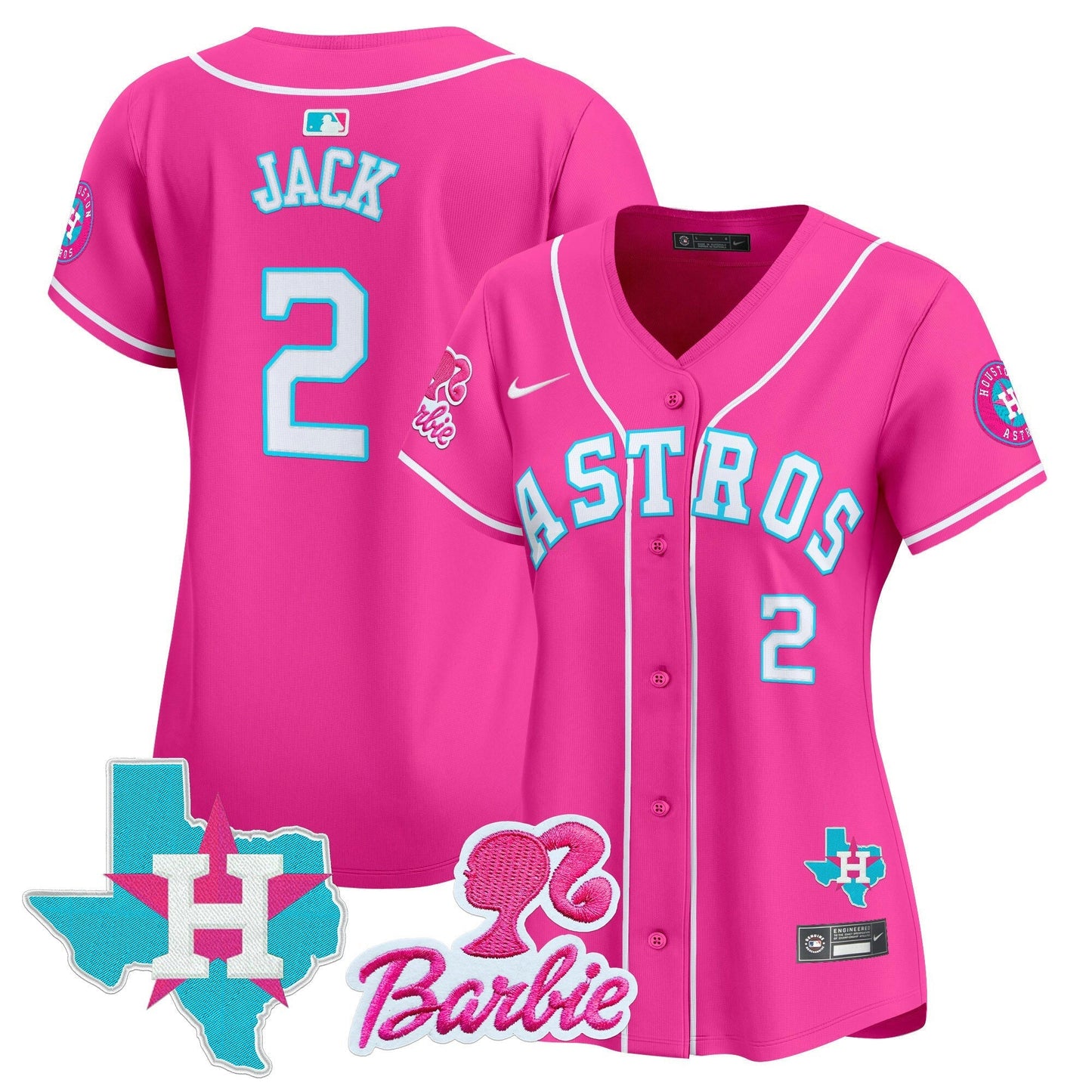 Camisa MLB Women’s Barbie Patch Vapor Premier Limited Jersey
