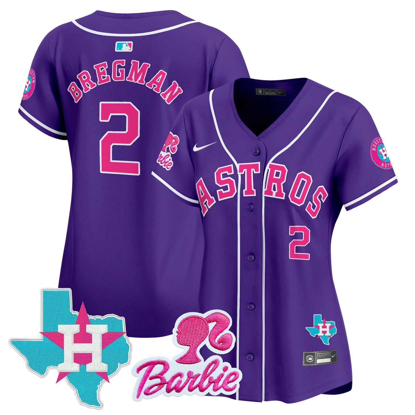 Camisa MLB Women’s Barbie Patch Vapor Premier Limited Jersey
