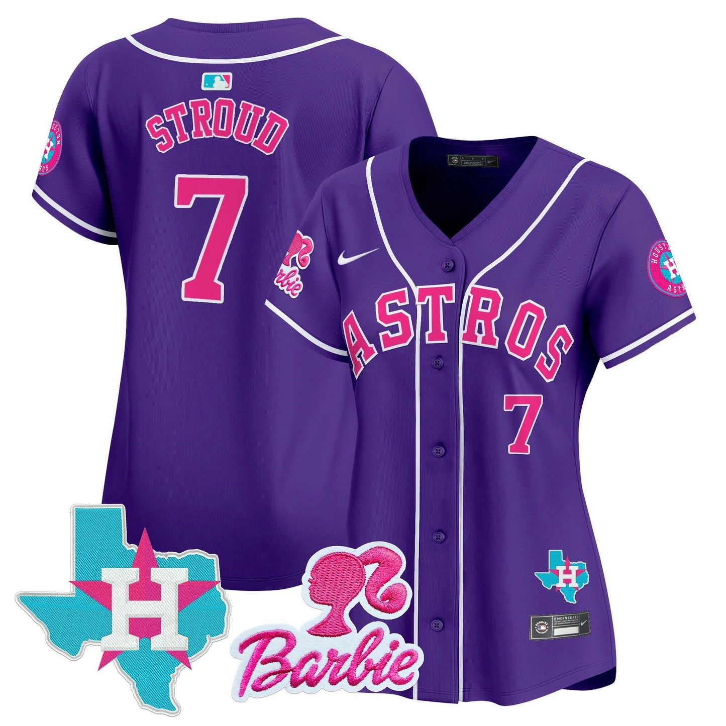 Camisa MLB Women’s Barbie Patch Vapor Premier Limited Jersey