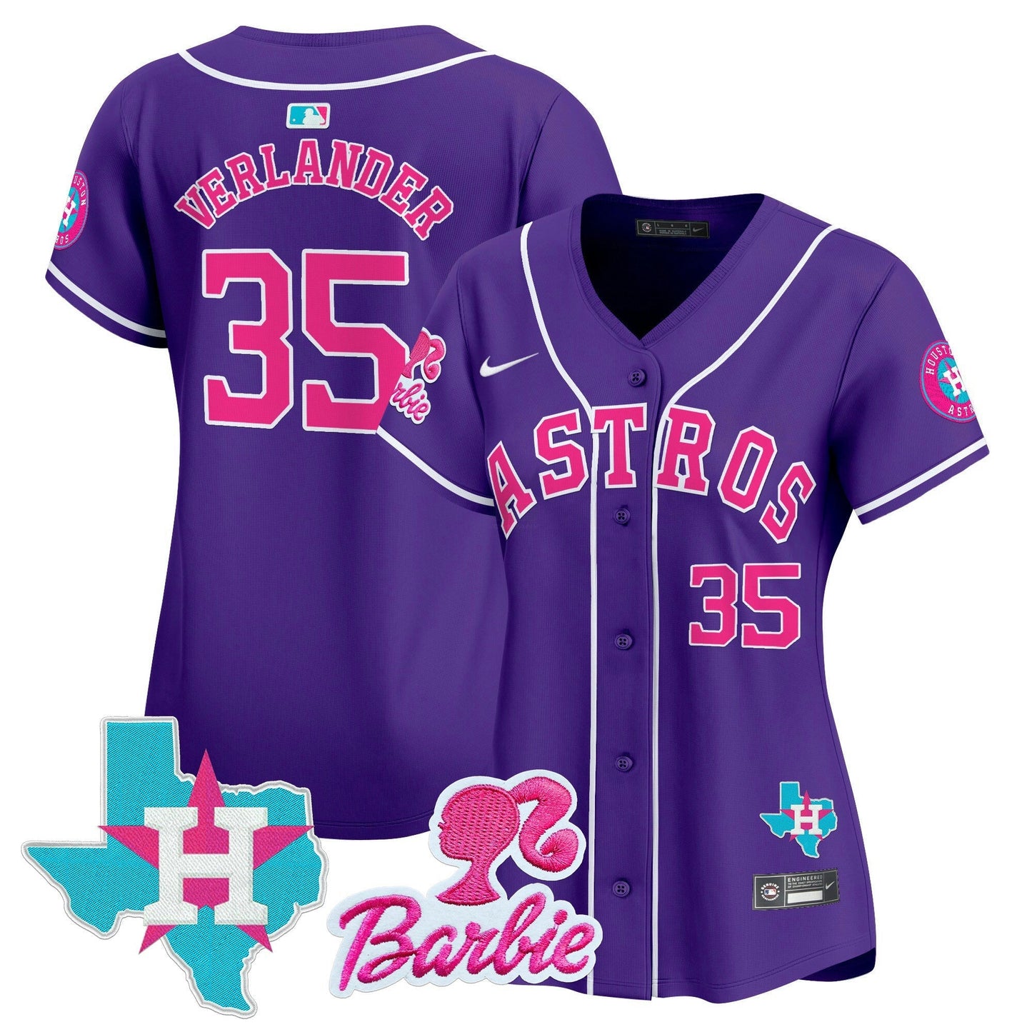 Camisa MLB Women’s Barbie Patch Vapor Premier Limited Jersey