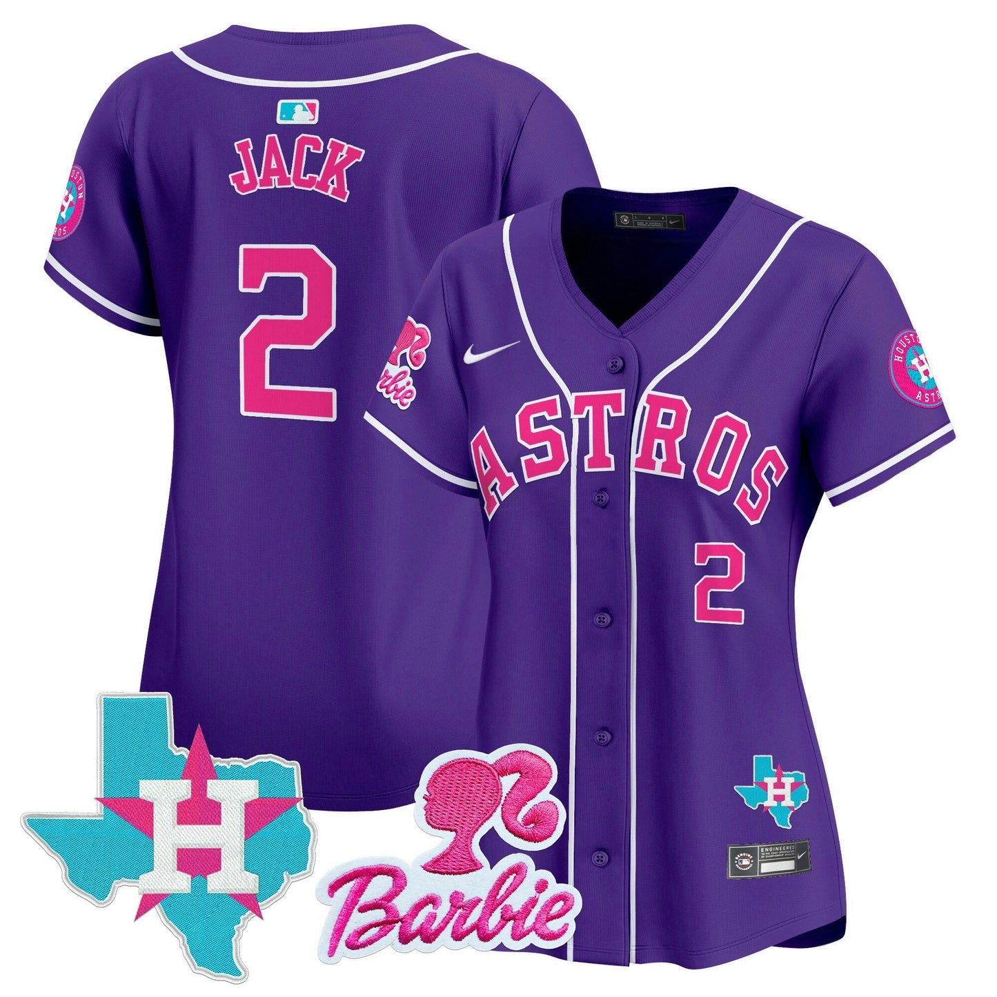 Camisa MLB Women’s Barbie Patch Vapor Premier Limited Jersey