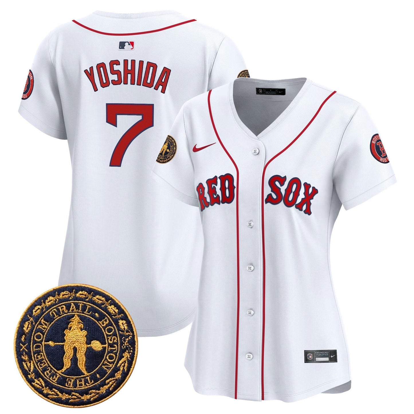 Camisa MLB Women’s Boston Freedom Trail Patch Vapor Premier Limited Jersey