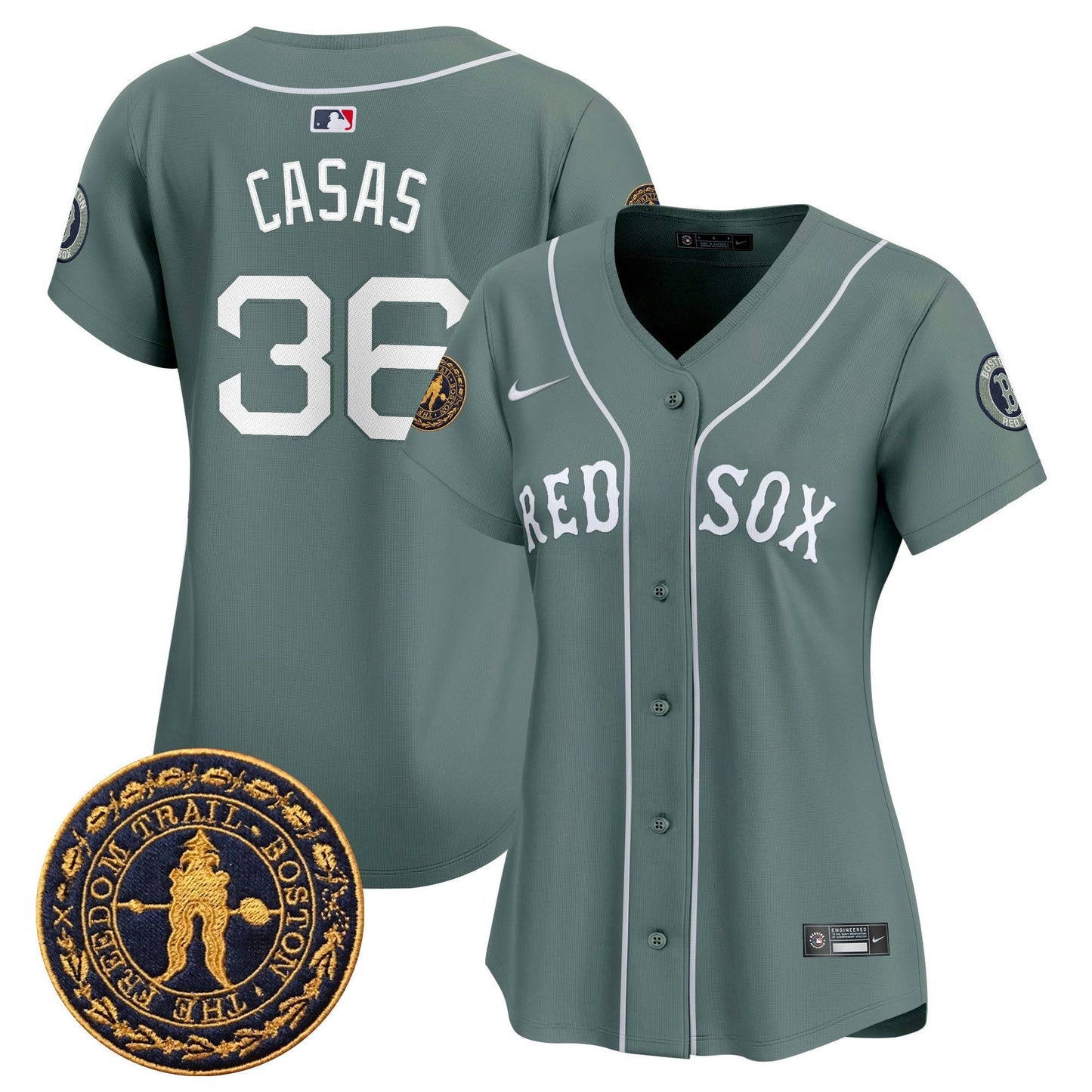 Camisa MLB Women’s Boston Freedom Trail Patch Vapor Premier Limited Jersey