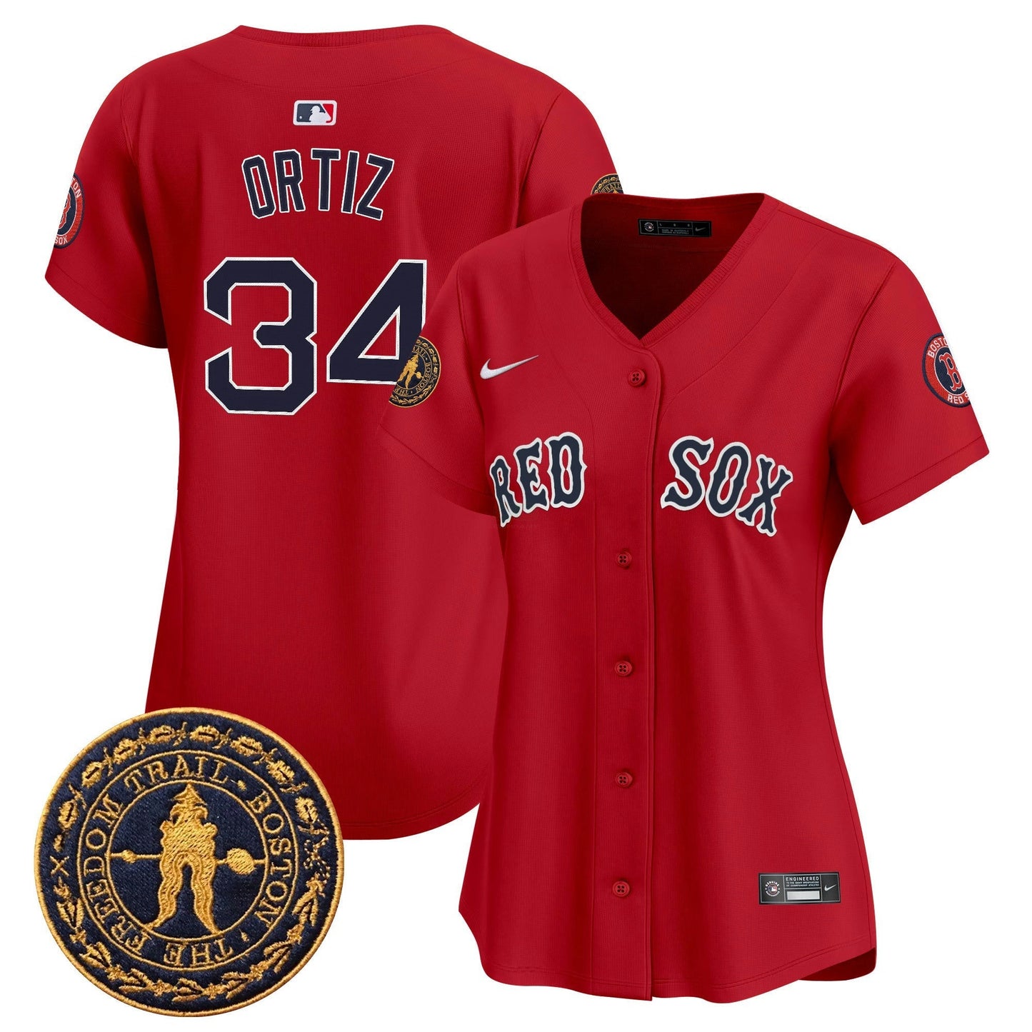 Camisa MLB Women’s Boston Freedom Trail Patch Vapor Premier Limited Jersey