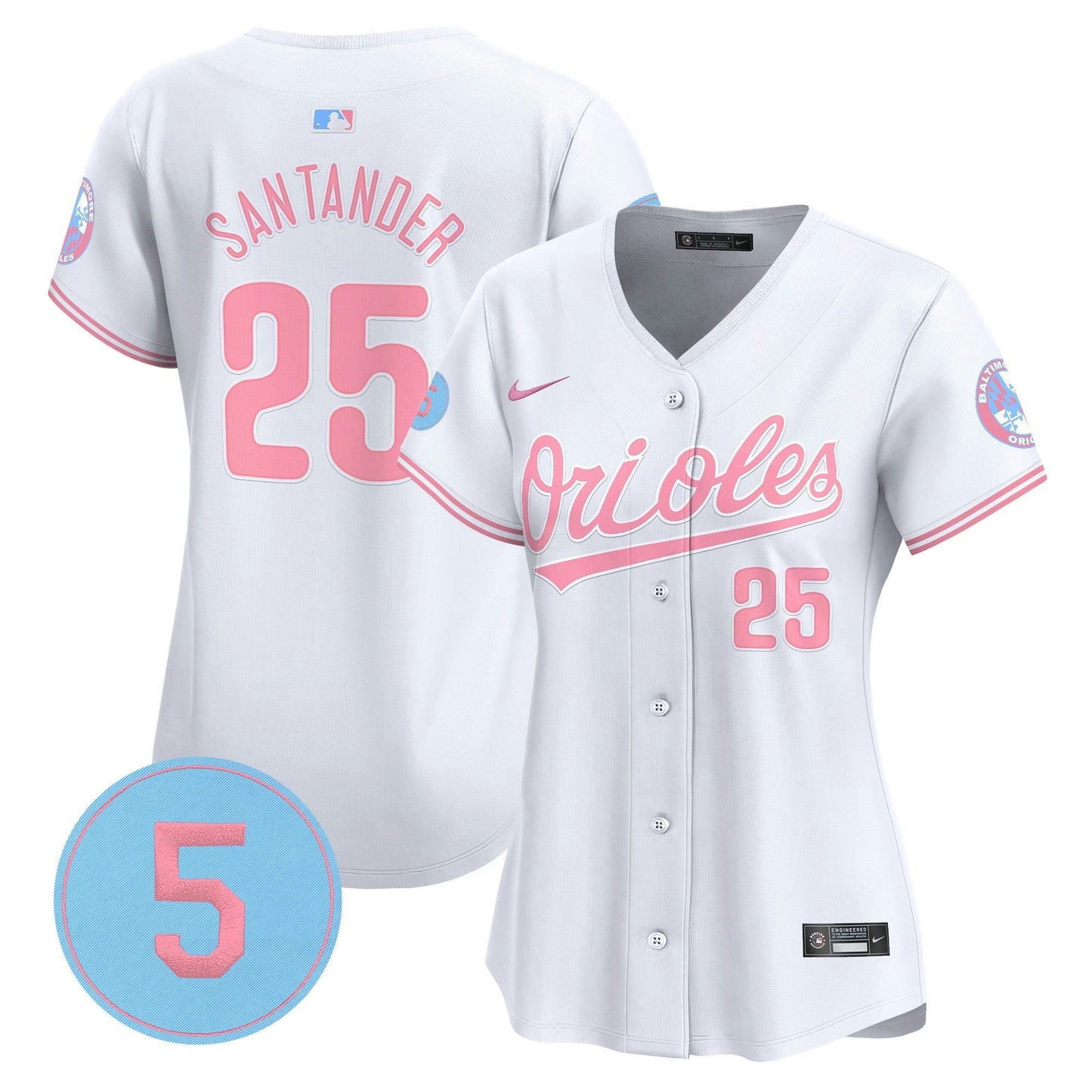 Camisa MLB Women’s Bubblegum Pink Robinson Patch Vapor Premier Limited Jersey