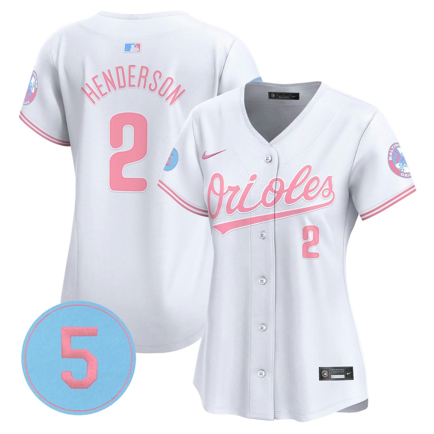 Camisa MLB Women’s Bubblegum Pink Robinson Patch Vapor Premier Limited Jersey