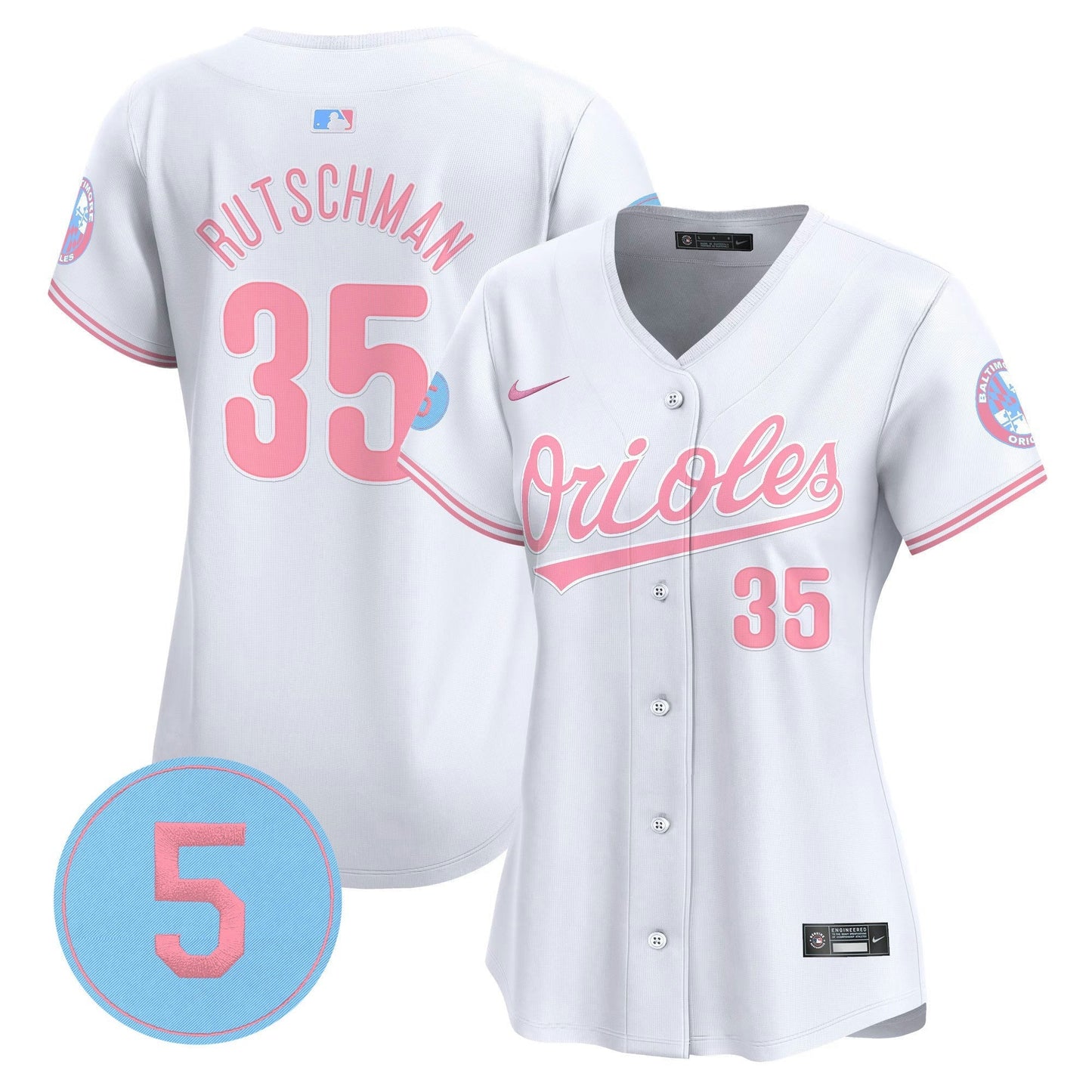 Camisa MLB Women’s Bubblegum Pink Robinson Patch Vapor Premier Limited Jersey