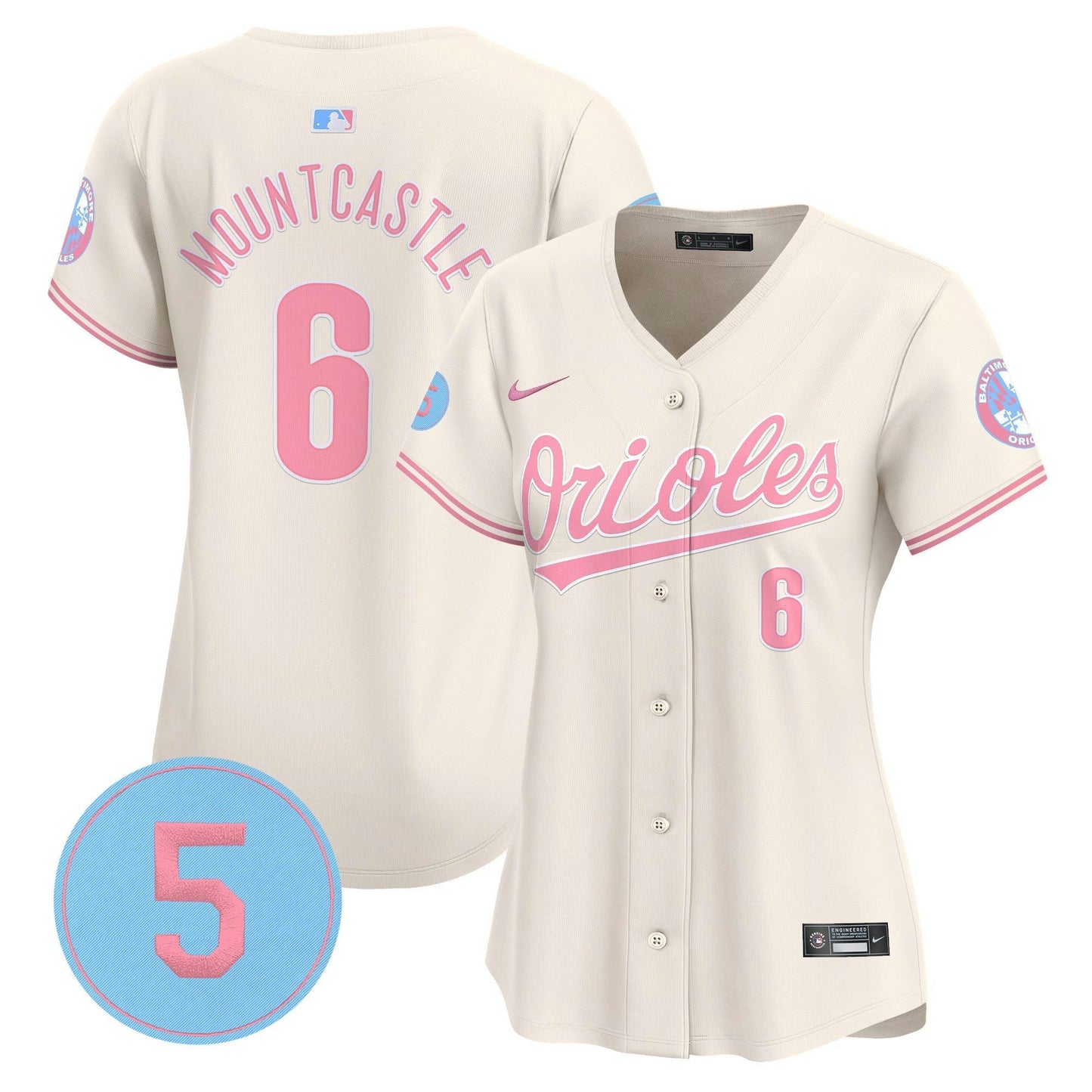 Camisa MLB Women’s Bubblegum Pink Robinson Patch Vapor Premier Limited Jersey