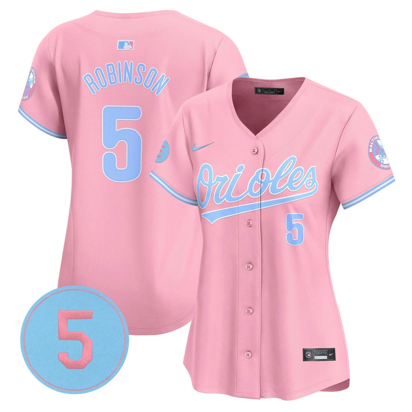 Camisa MLB Women’s Bubblegum Pink Robinson Patch Vapor Premier Limited Jersey