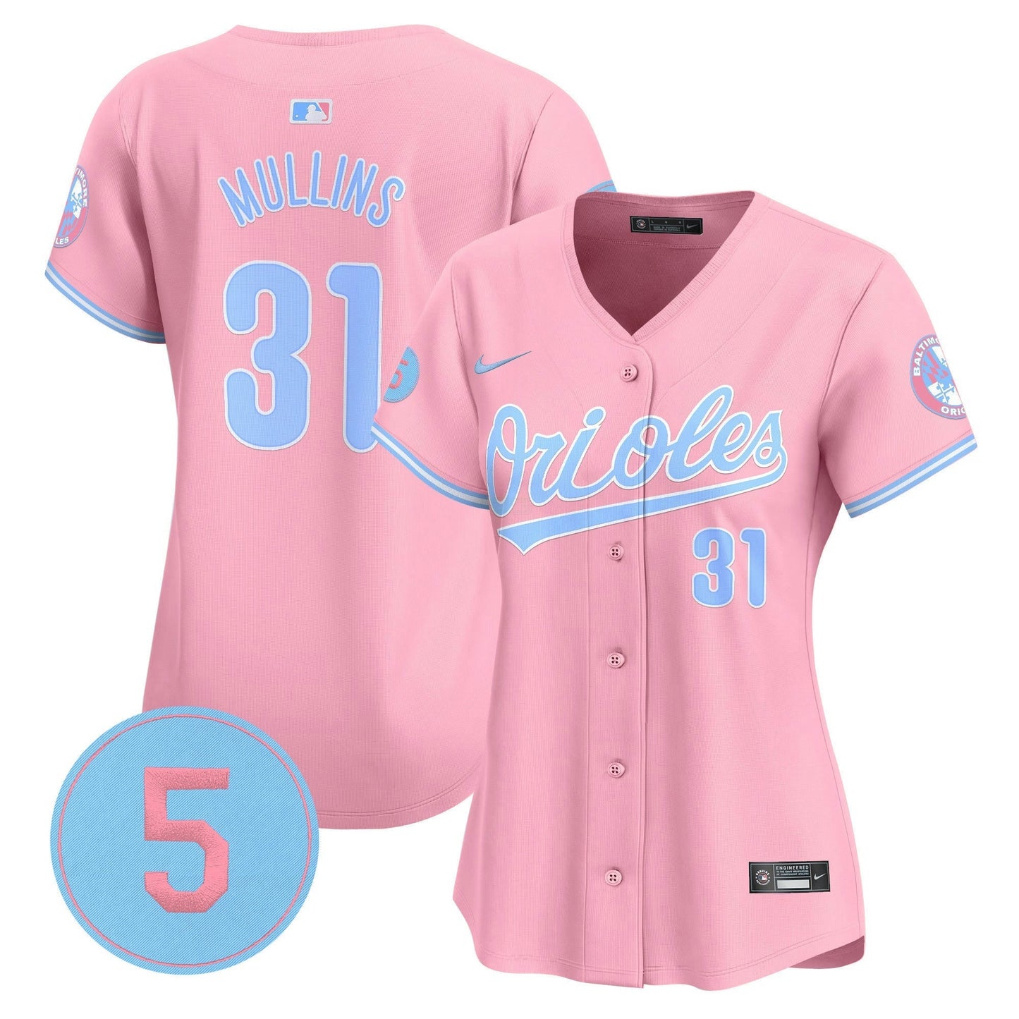 Camisa MLB Women’s Bubblegum Pink Robinson Patch Vapor Premier Limited Jersey