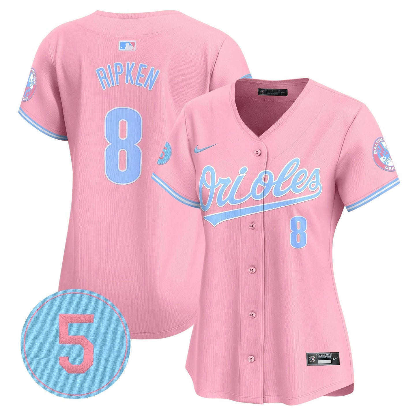 Camisa MLB Women’s Bubblegum Pink Robinson Patch Vapor Premier Limited Jersey