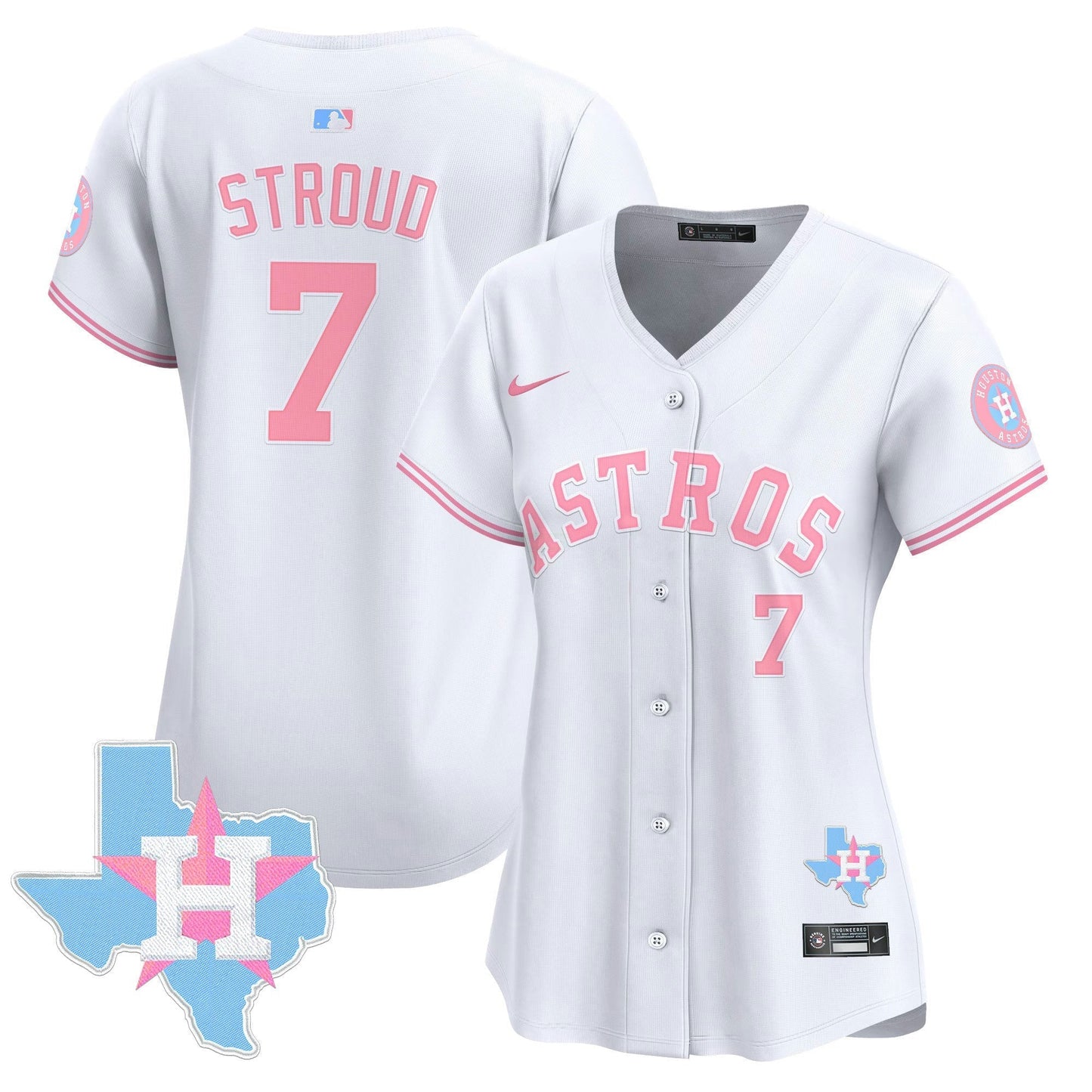 Camisa MLB Houston Astros Women’s Bubblegum Pink Vapor Premier Limited Jersey