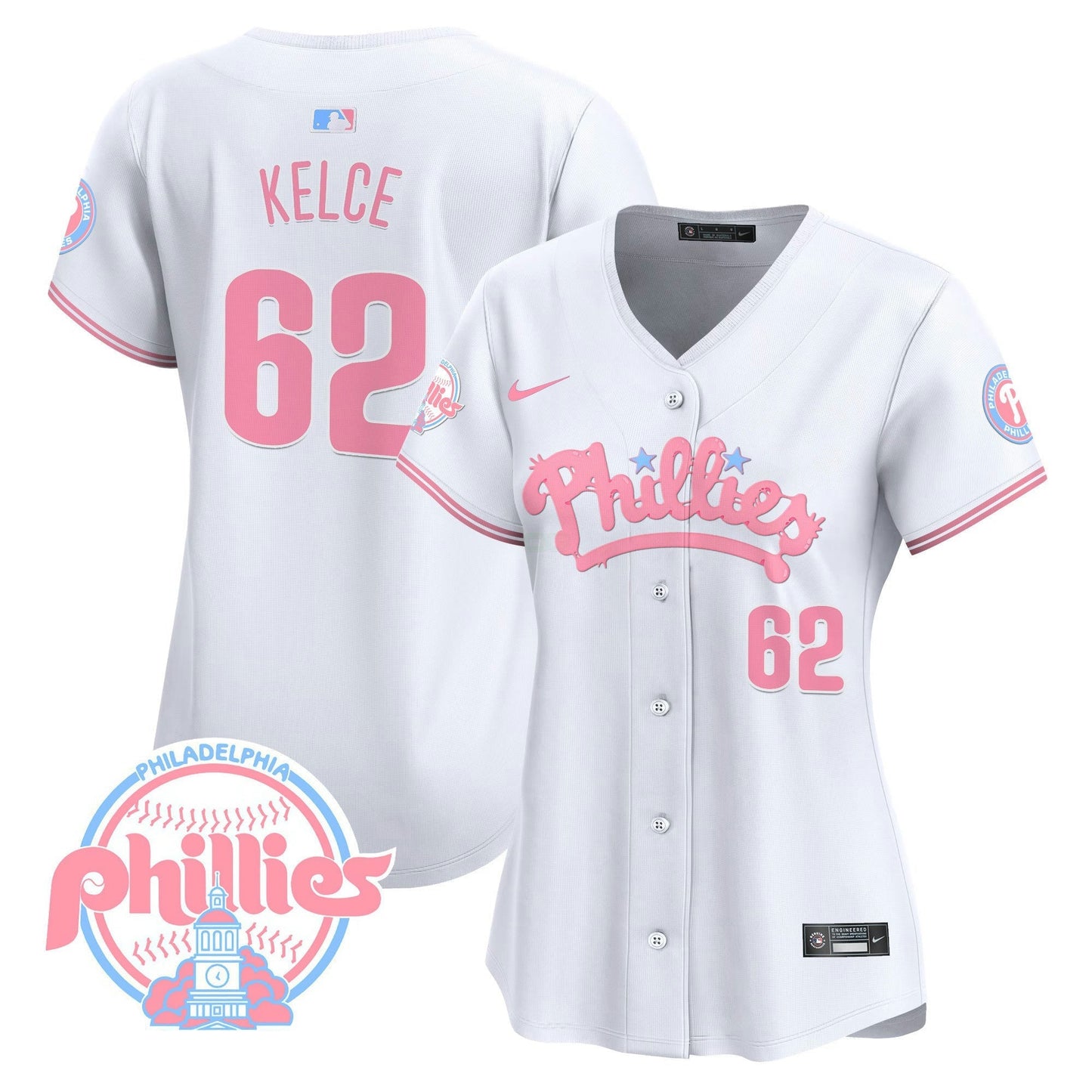 Camisa MLB Philadelphia Phillies Women’s Bubblegum Pink Vapor Premier Limited Jersey
