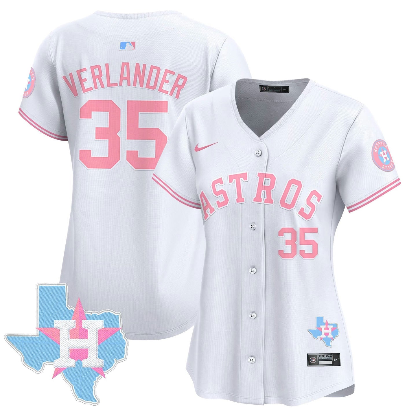 Camisa MLB Houston Astros Women’s Bubblegum Pink Vapor Premier Limited Jersey