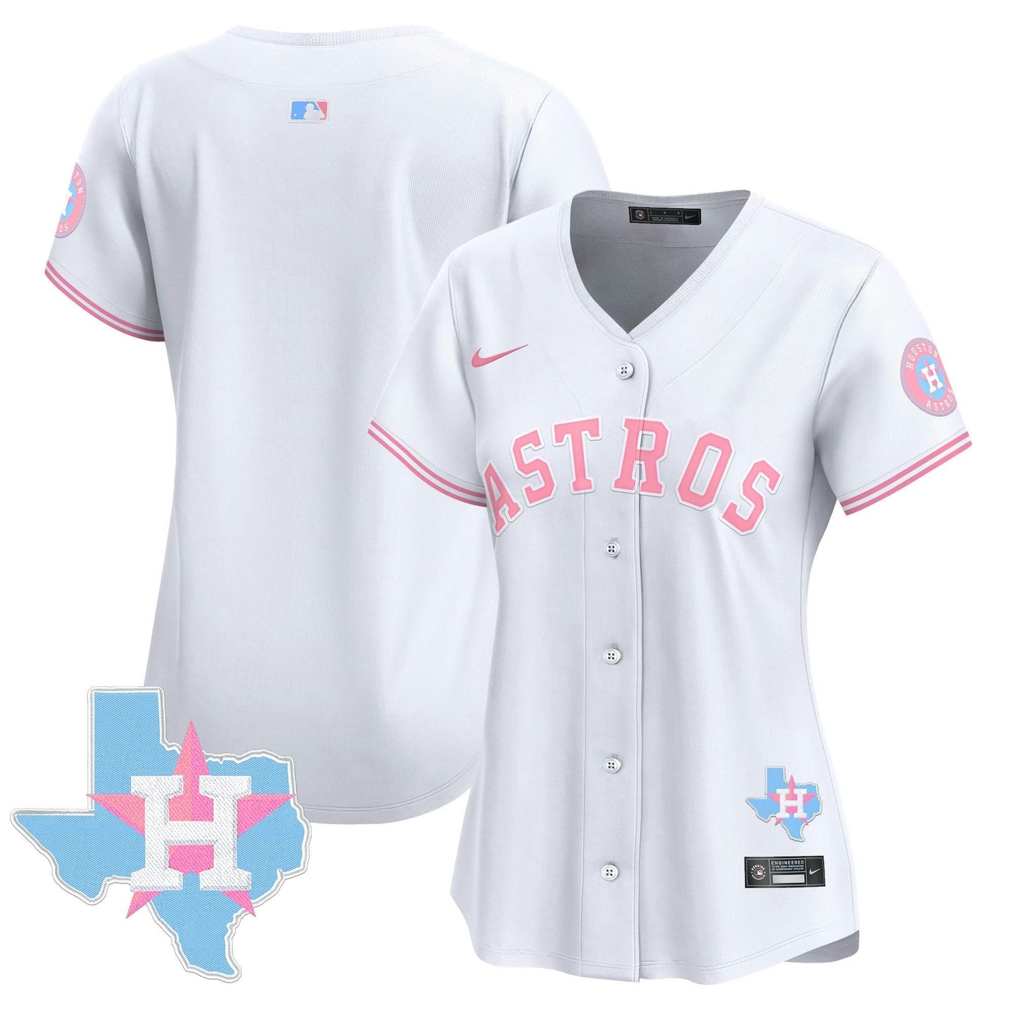 Camisa MLB Houston Astros Women’s Bubblegum Pink Vapor Premier Limited Jersey