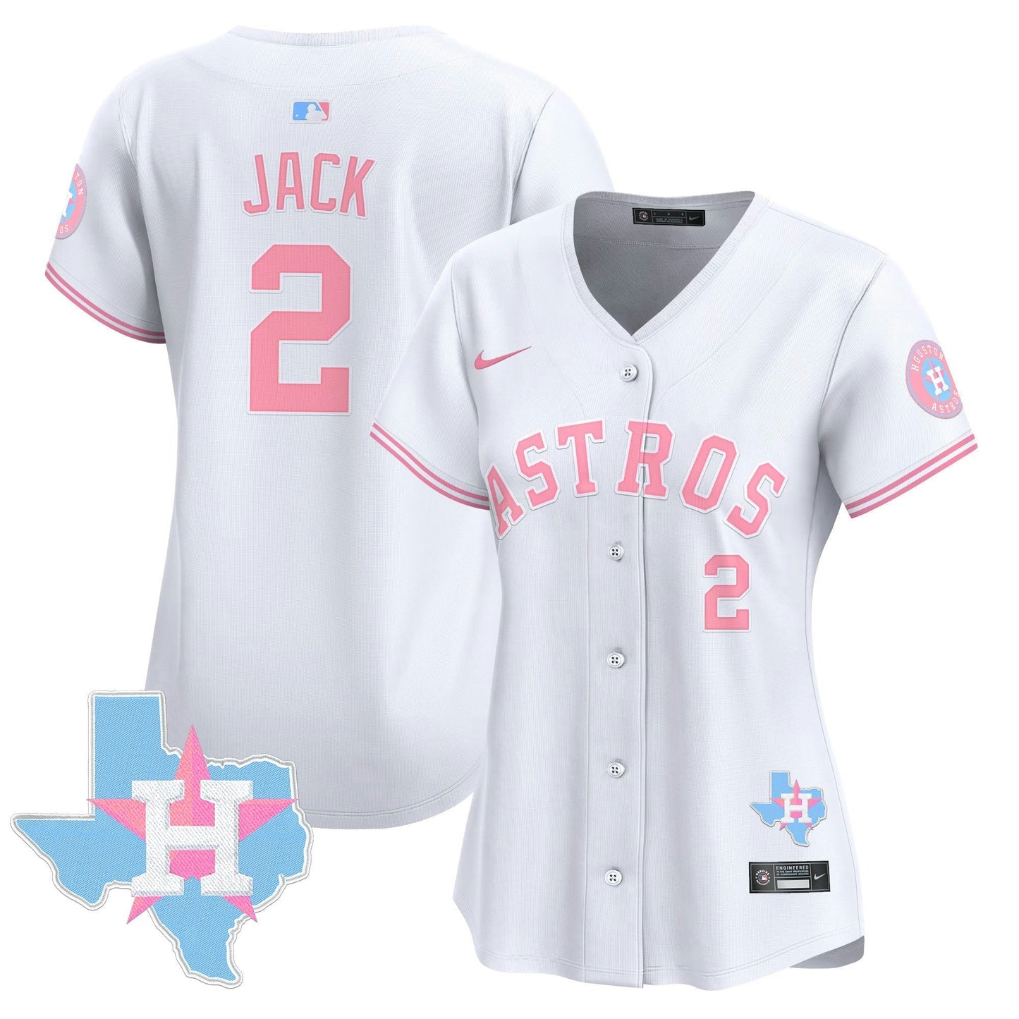 Camisa MLB Houston Astros Women’s Bubblegum Pink Vapor Premier Limited Jersey