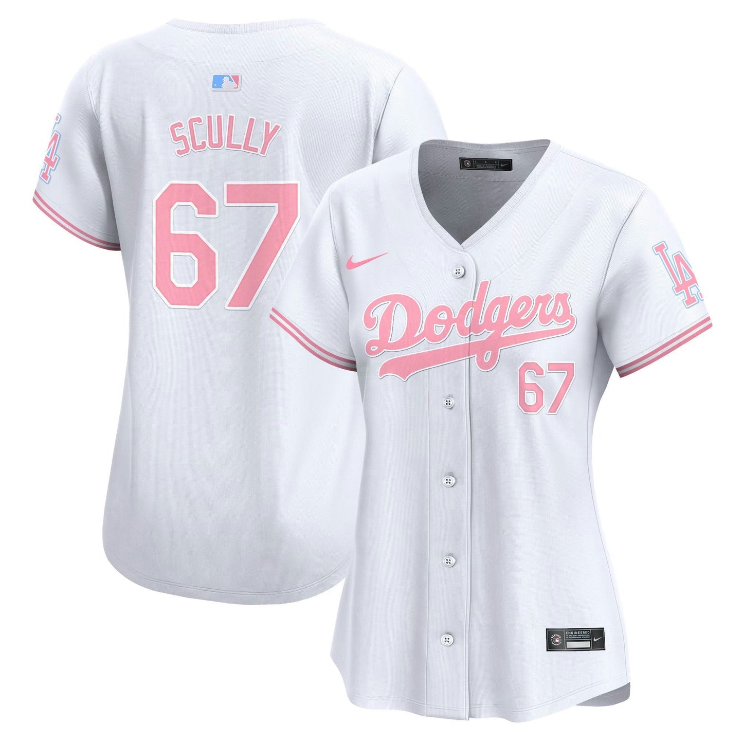 Camisa MLB Los Angeles Dodgers Women’s Bubblegum Pink Vapor Premier Limited Jersey
