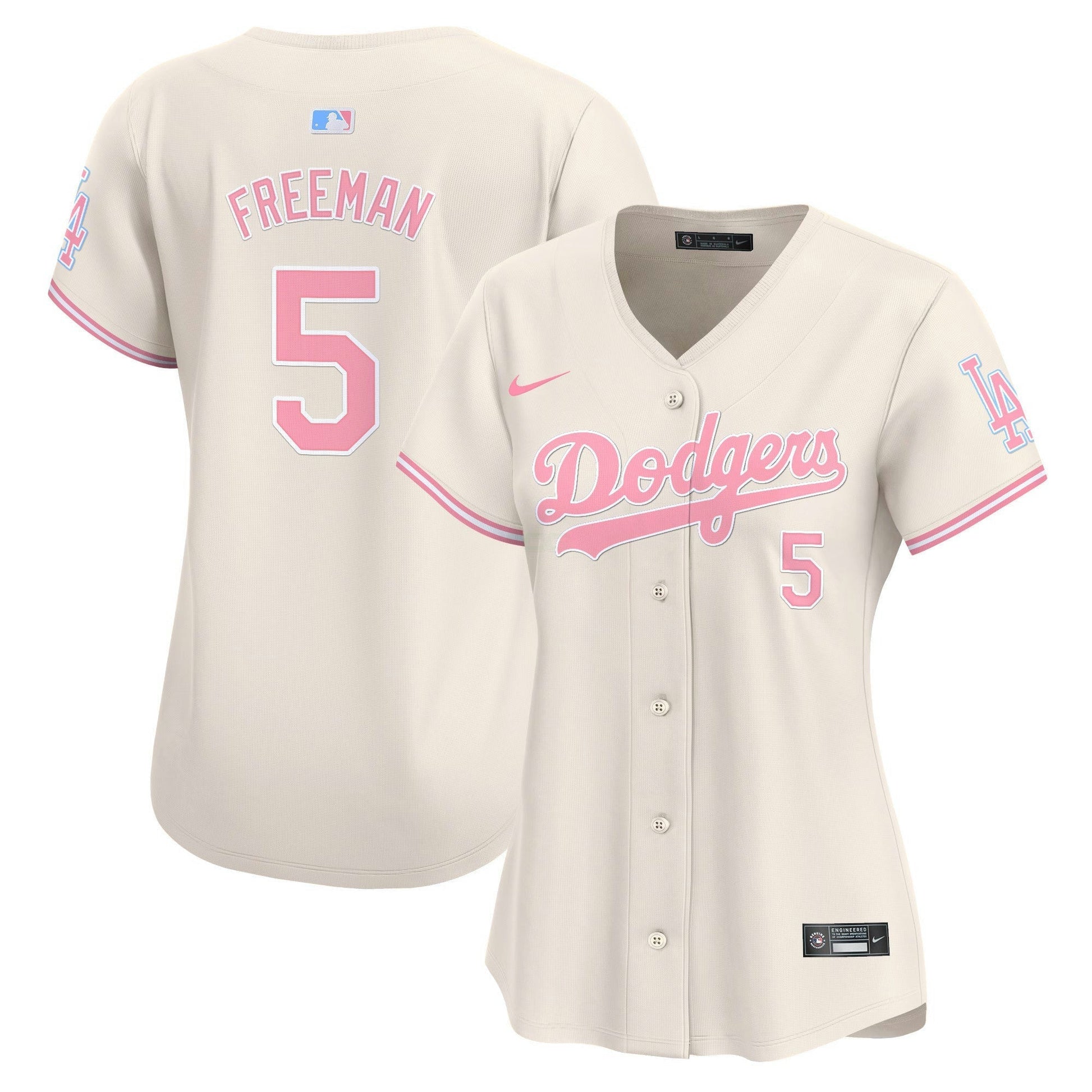 Camisa MLB Los Angeles Dodgers Women’s Bubblegum Pink Vapor Premier Limited Jersey