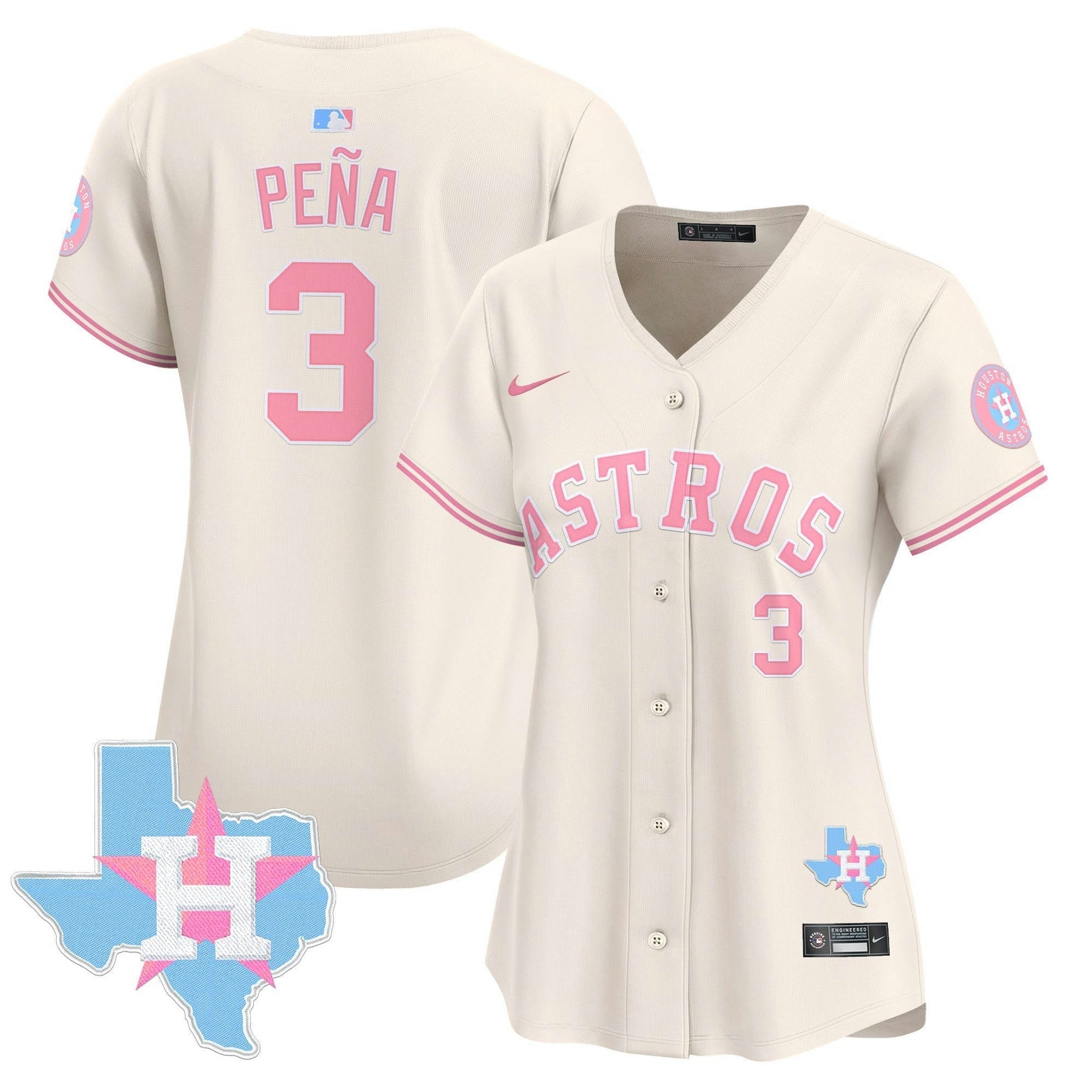 Camisa MLB Houston Astros Women’s Bubblegum Pink Vapor Premier Limited Jersey