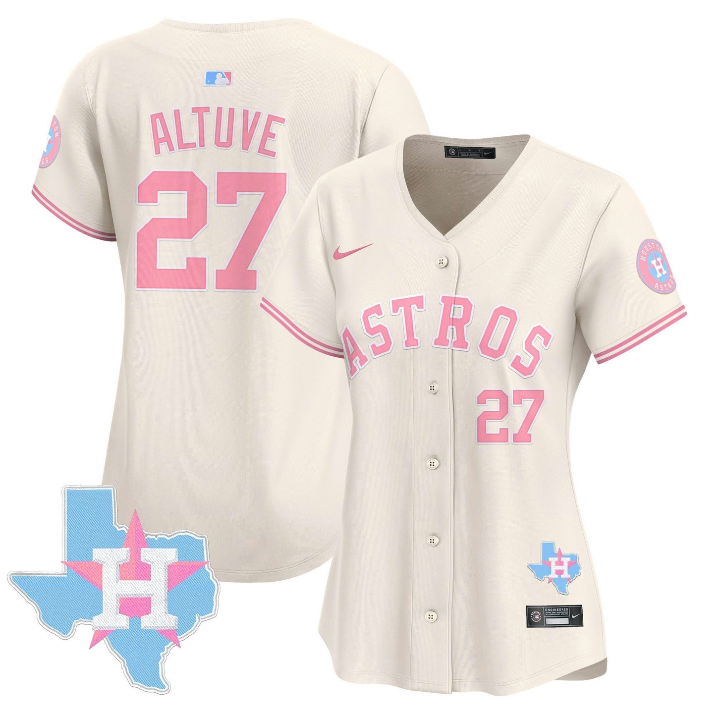 Camisa MLB Houston Astros Women’s Bubblegum Pink Vapor Premier Limited Jersey