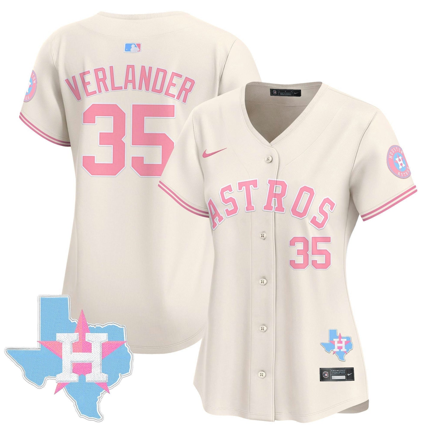 Camisa MLB Houston Astros Women’s Bubblegum Pink Vapor Premier Limited Jersey