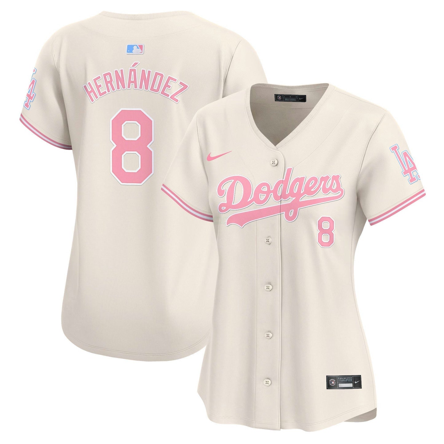 Camisa MLB Los Angeles Dodgers Women’s Bubblegum Pink Vapor Premier Limited Jersey