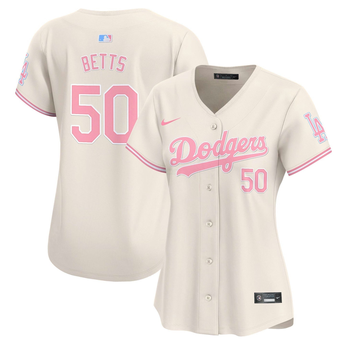 Camisa MLB Los Angeles Dodgers Women’s Bubblegum Pink Vapor Premier Limited Jersey
