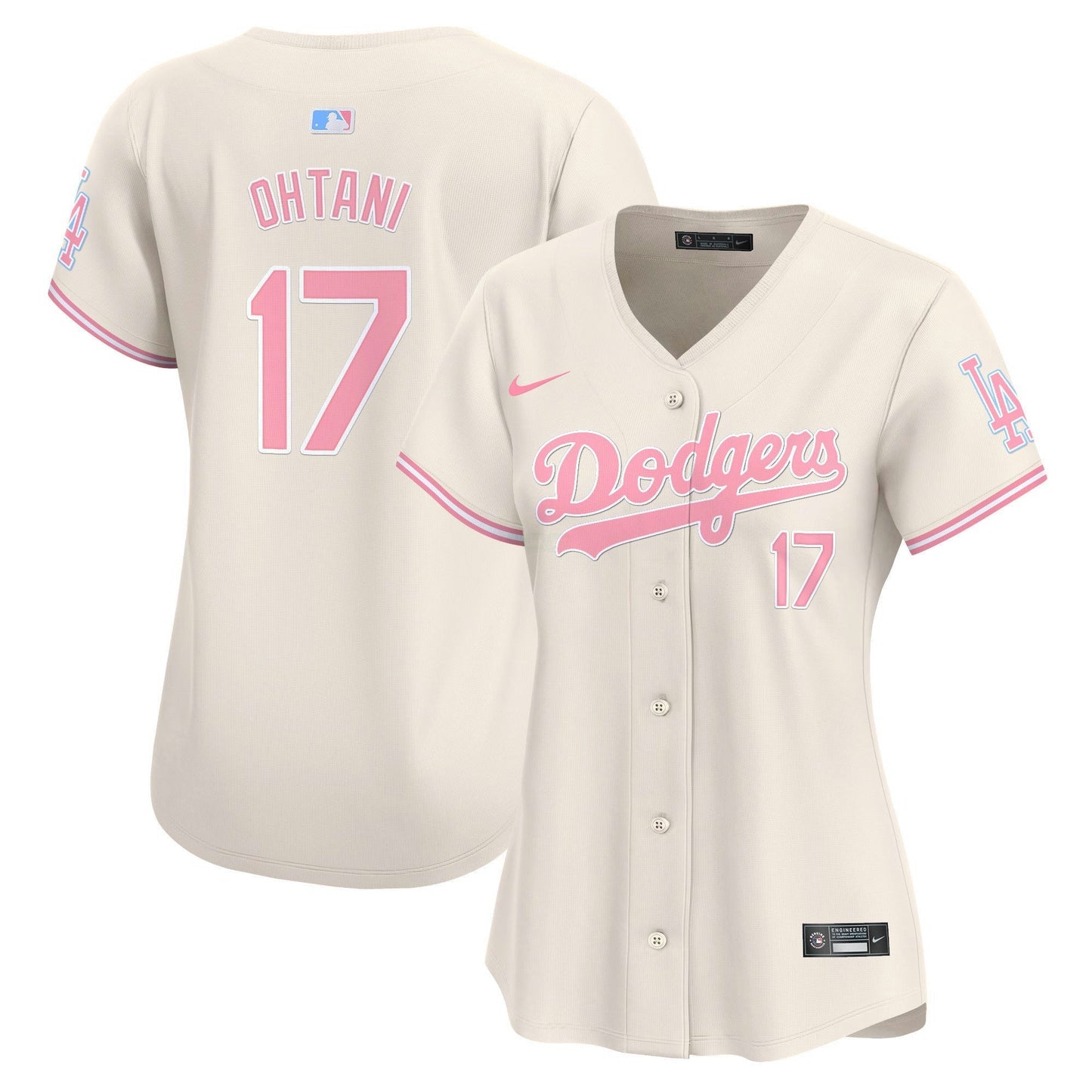 Camisa MLB Los Angeles Dodgers Women’s Bubblegum Pink Vapor Premier Limited Jersey