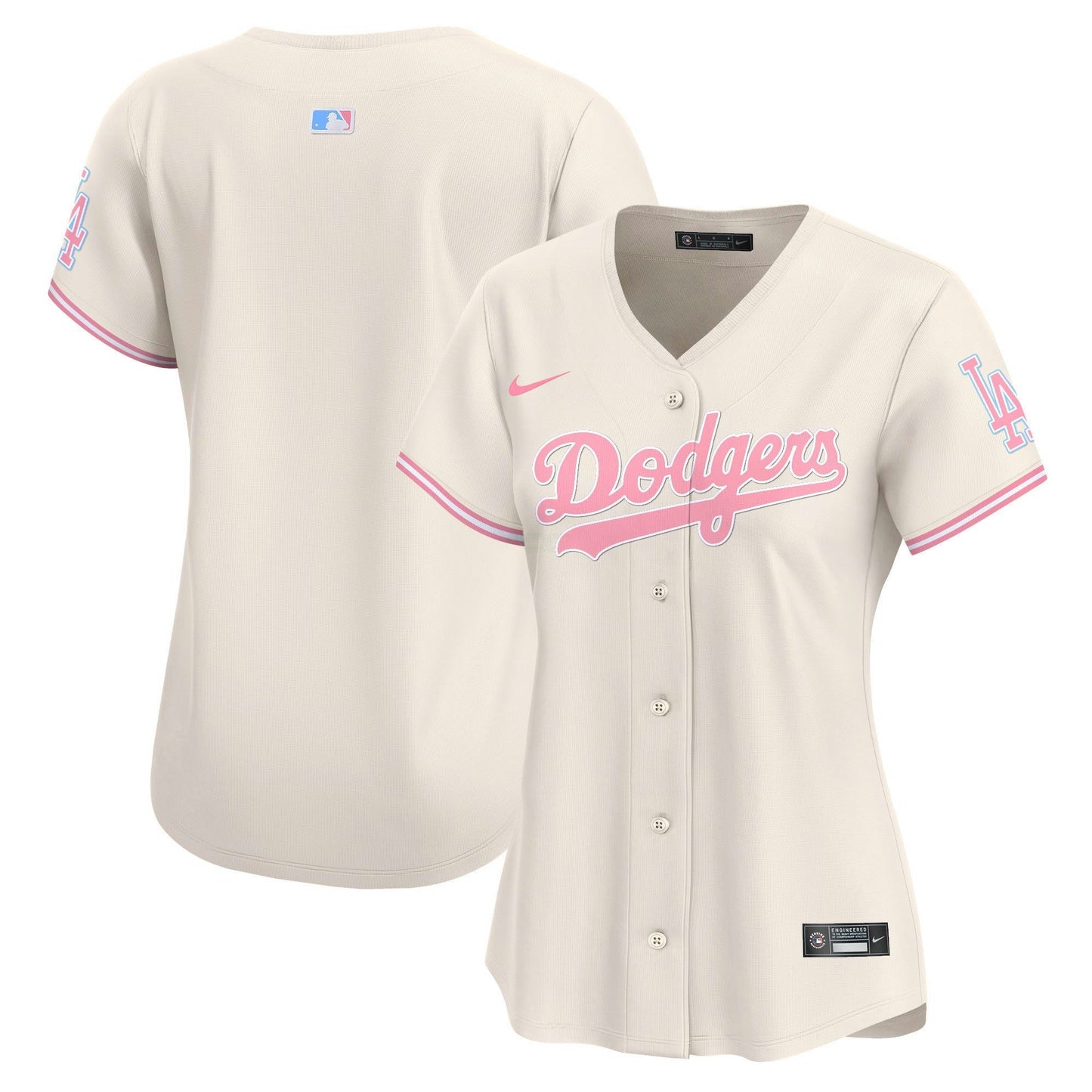 Camisa MLB Los Angeles Dodgers Women’s Bubblegum Pink Vapor Premier Limited Jersey