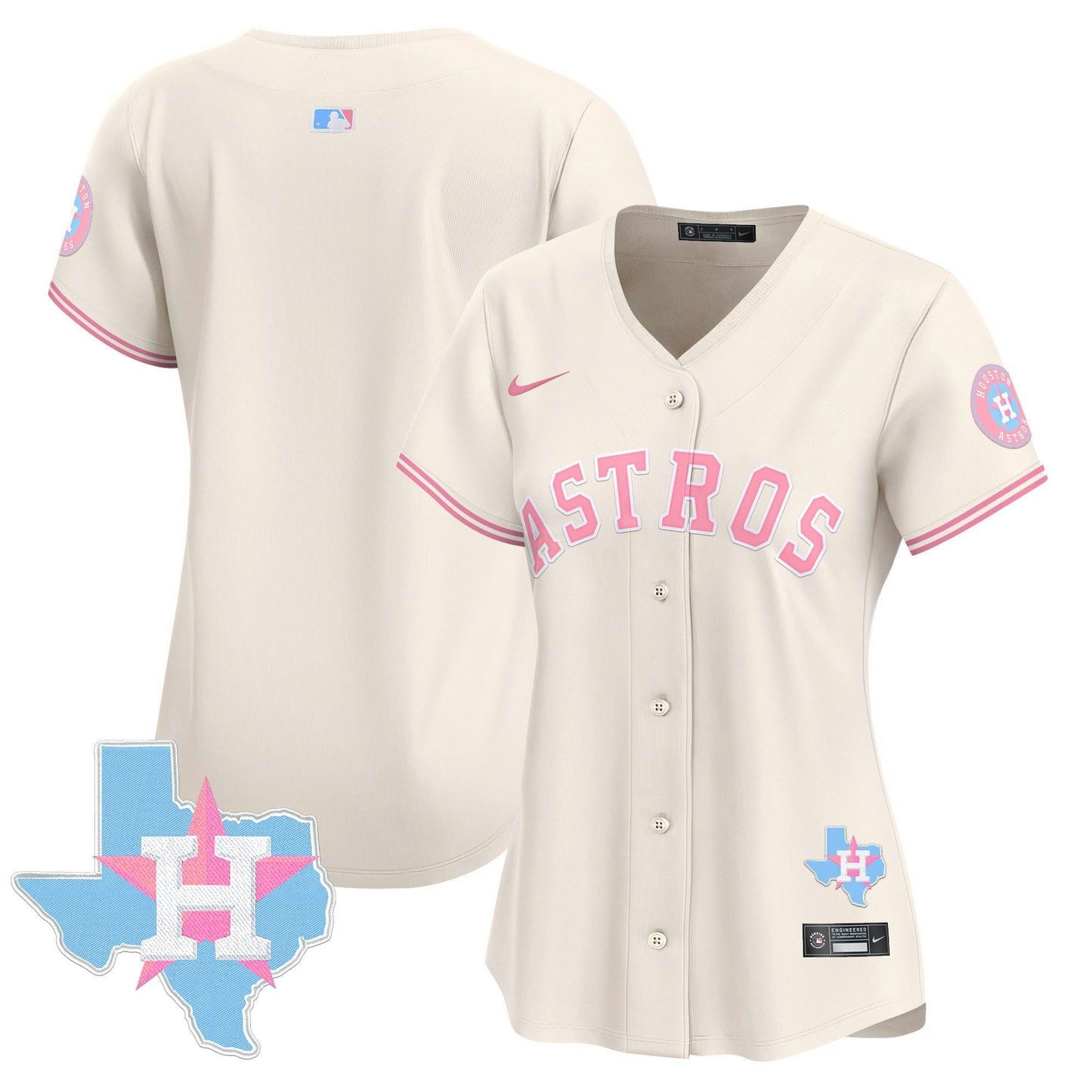 Camisa MLB Houston Astros Women’s Bubblegum Pink Vapor Premier Limited Jersey