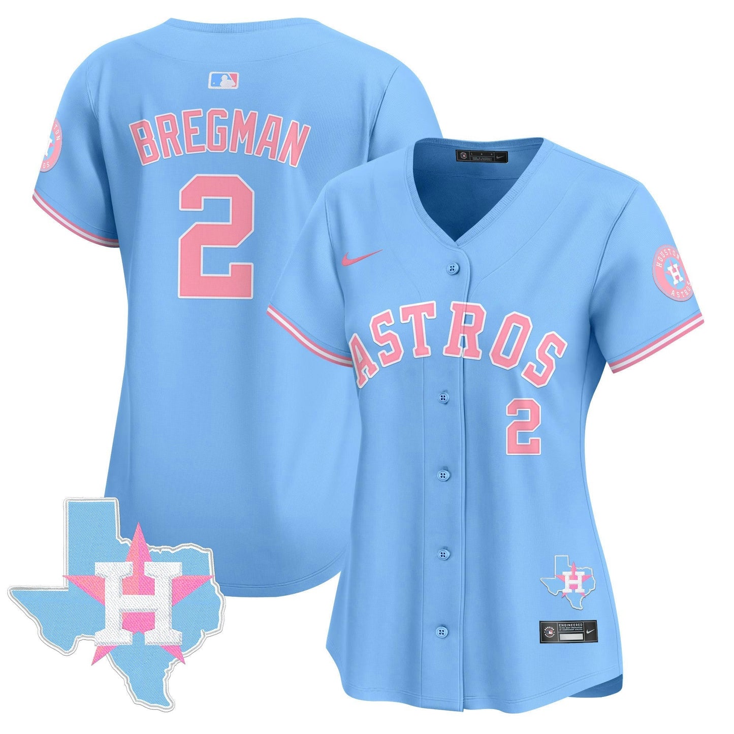 Camisa MLB Houston Astros Women’s Bubblegum Pink Vapor Premier Limited Jersey