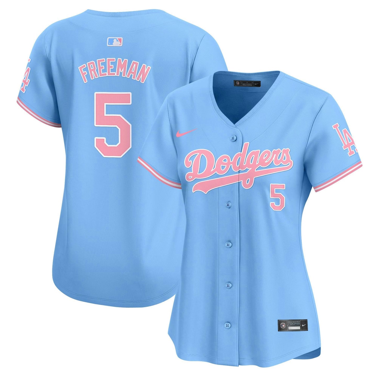 Camisa MLB Los Angeles Dodgers Women’s Bubblegum Pink Vapor Premier Limited Jersey