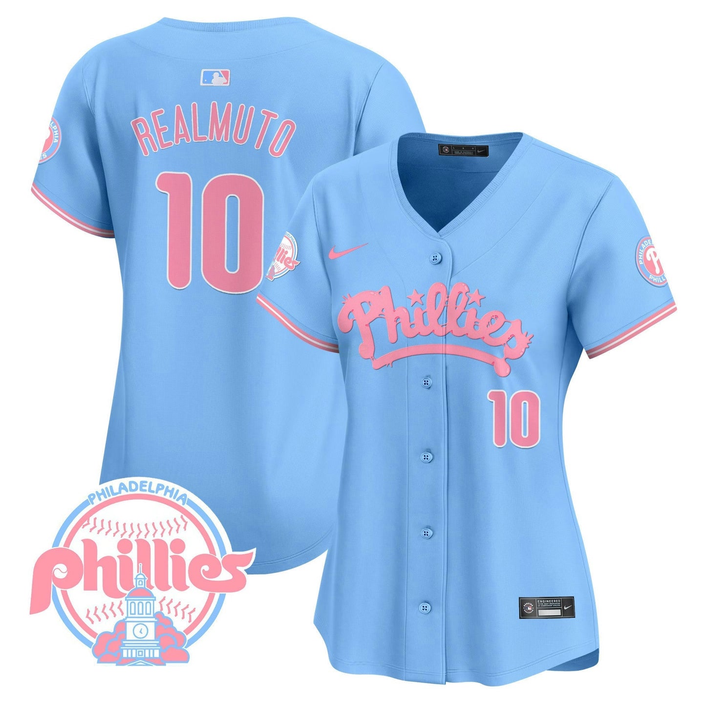 Camisa MLB Philadelphia Phillies Women’s Bubblegum Pink Vapor Premier Limited Jersey