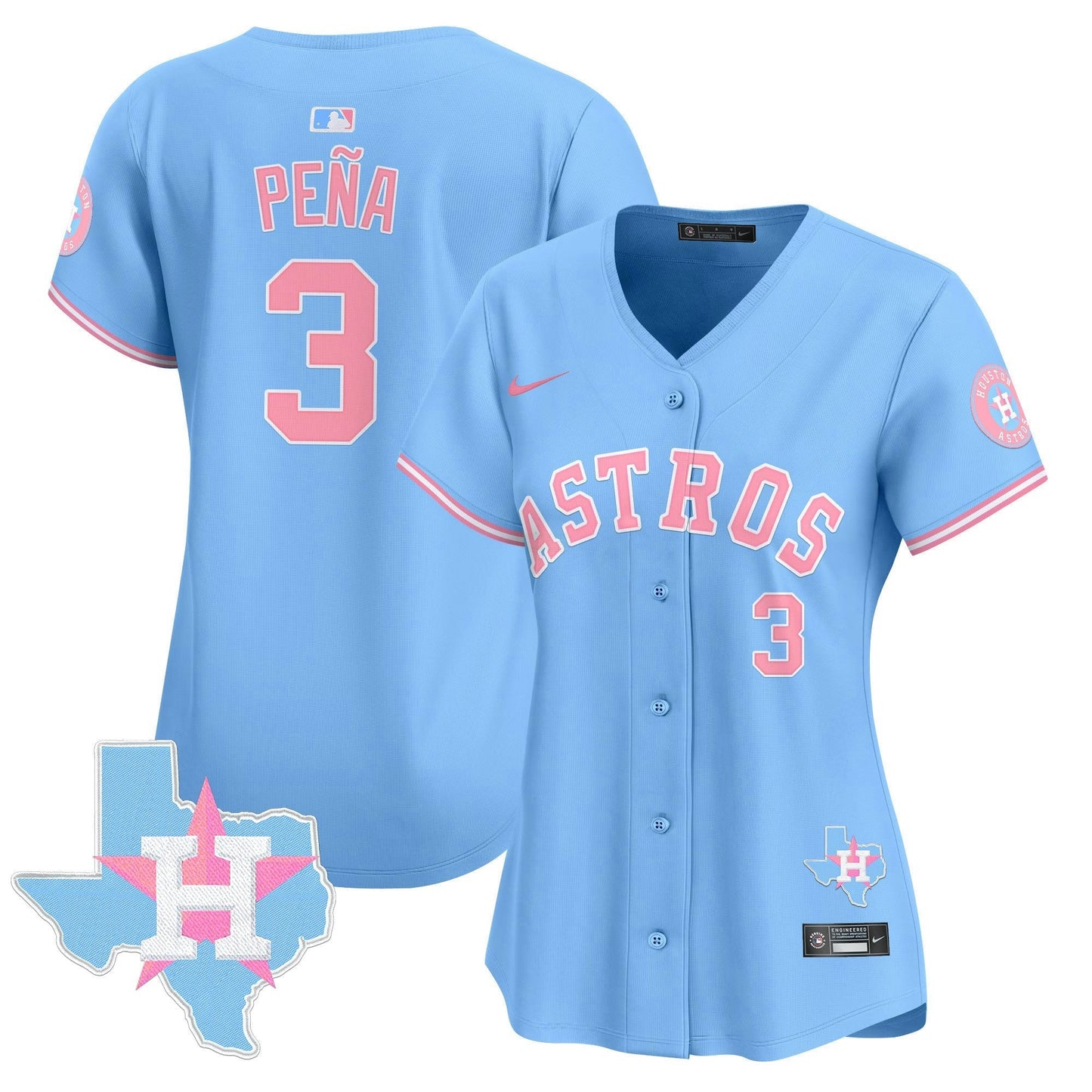 Camisa MLB Houston Astros Women’s Bubblegum Pink Vapor Premier Limited Jersey