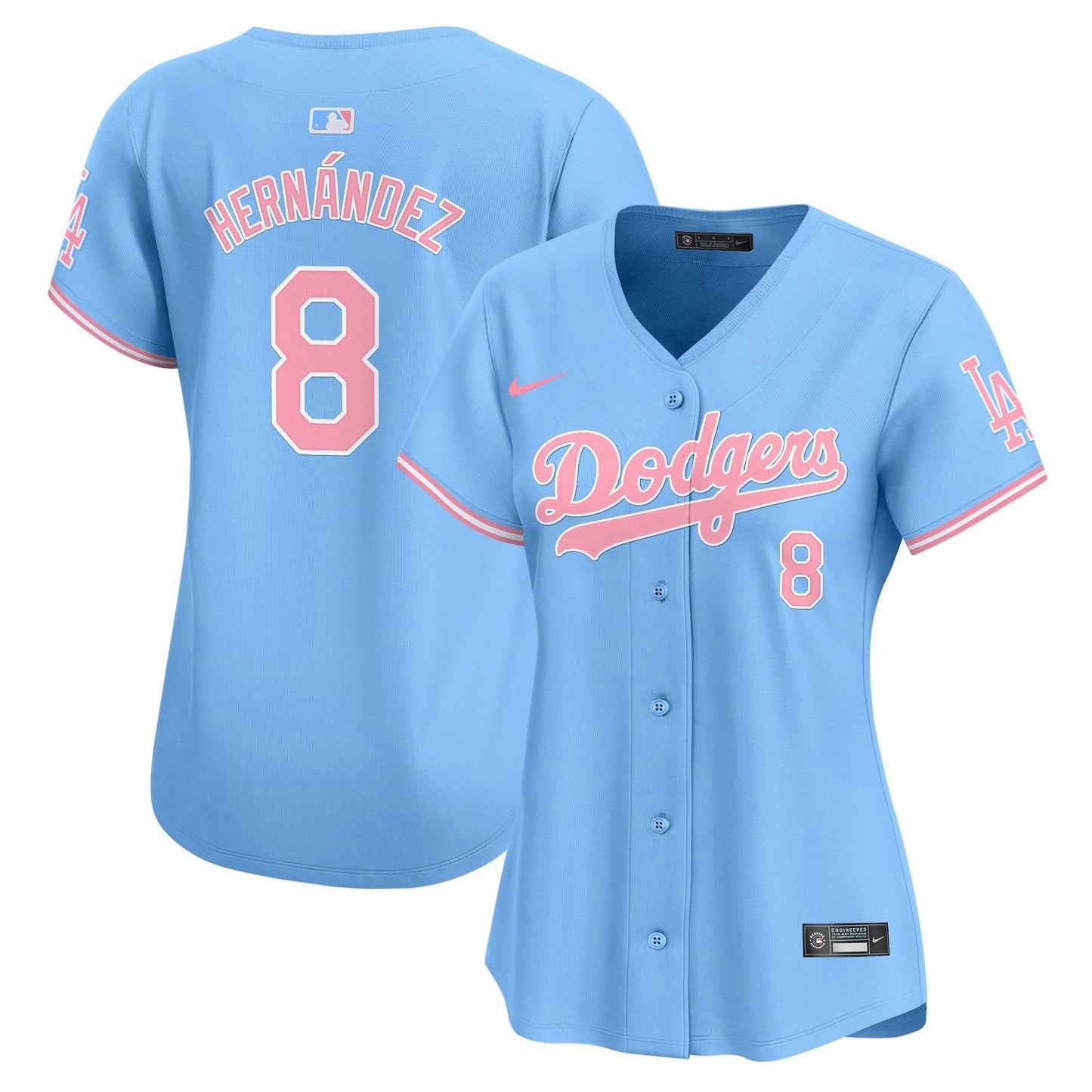 Camisa MLB Los Angeles Dodgers Women’s Bubblegum Pink Vapor Premier Limited Jersey