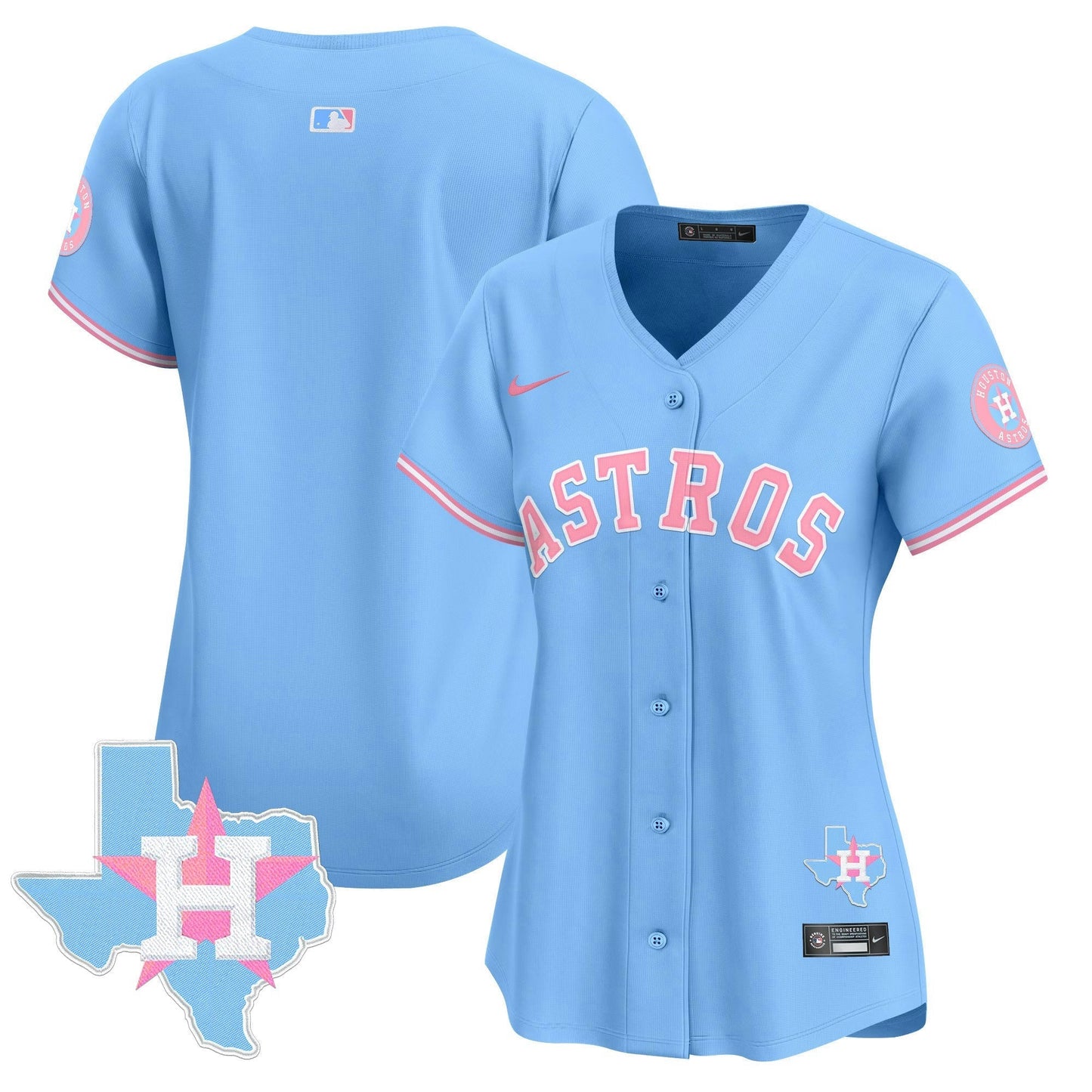 Camisa MLB Houston Astros Women’s Bubblegum Pink Vapor Premier Limited Jersey