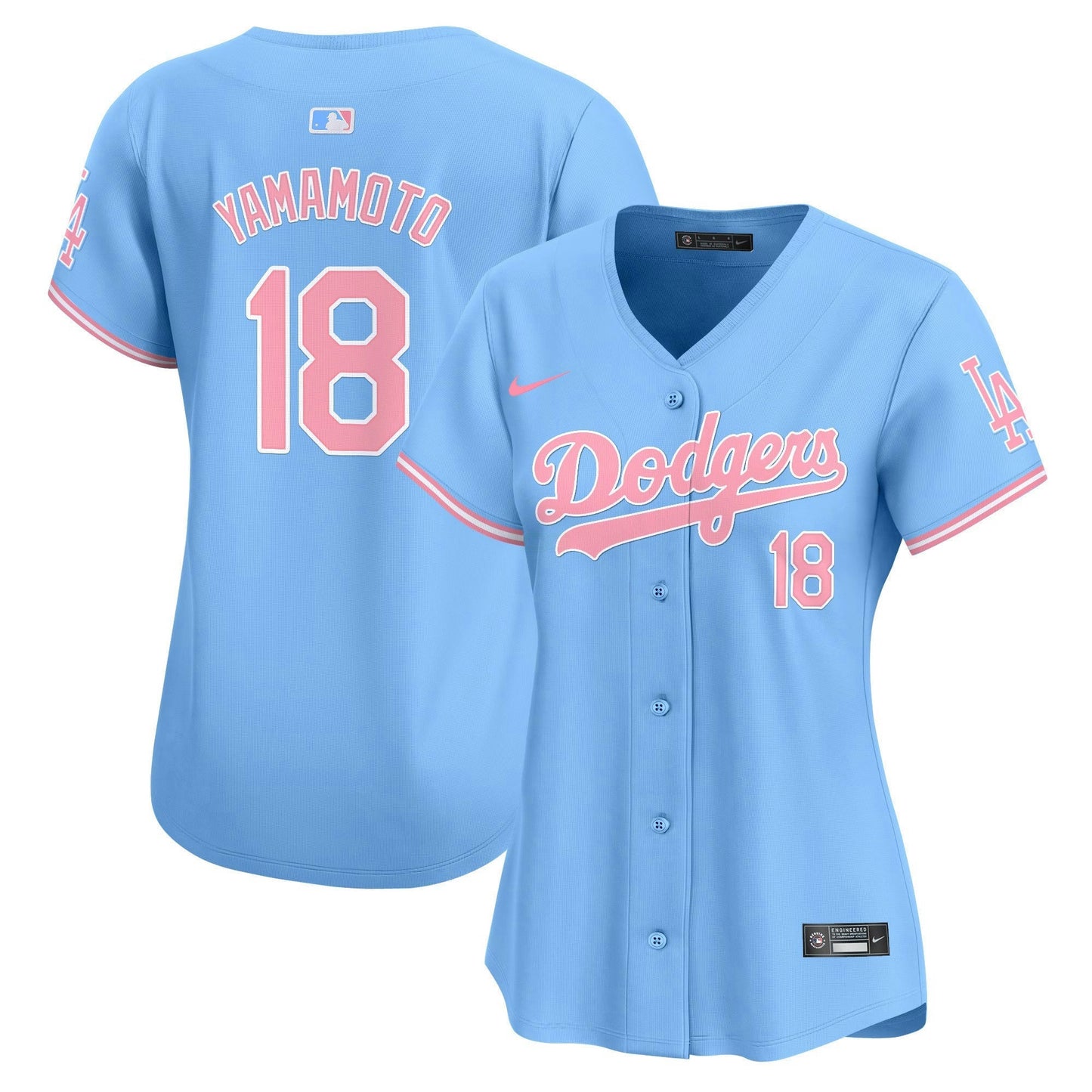 Camisa MLB Los Angeles Dodgers Women’s Bubblegum Pink Vapor Premier Limited Jersey