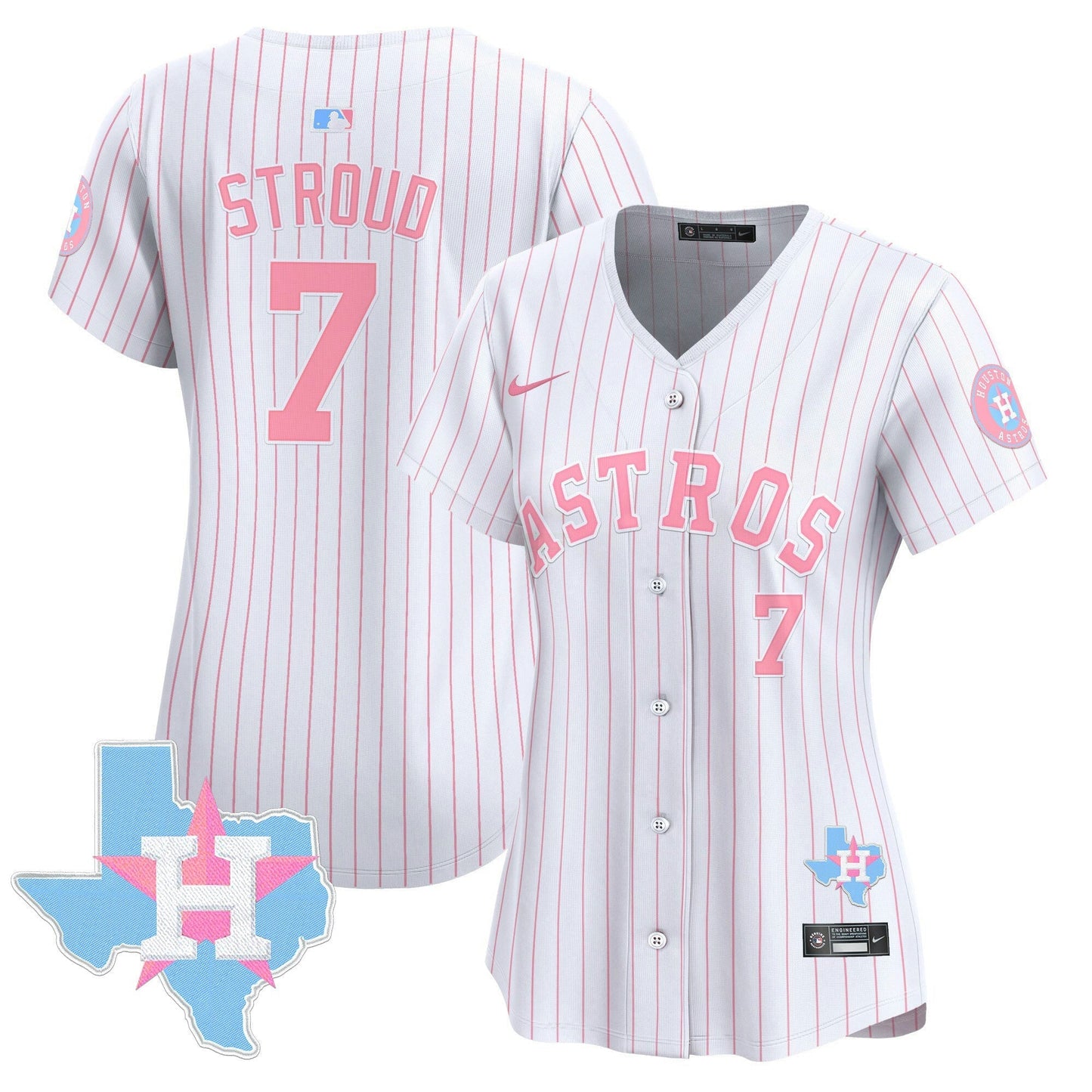 Camisa MLB Houston Astros Women’s Bubblegum Pink Vapor Premier Limited Jersey