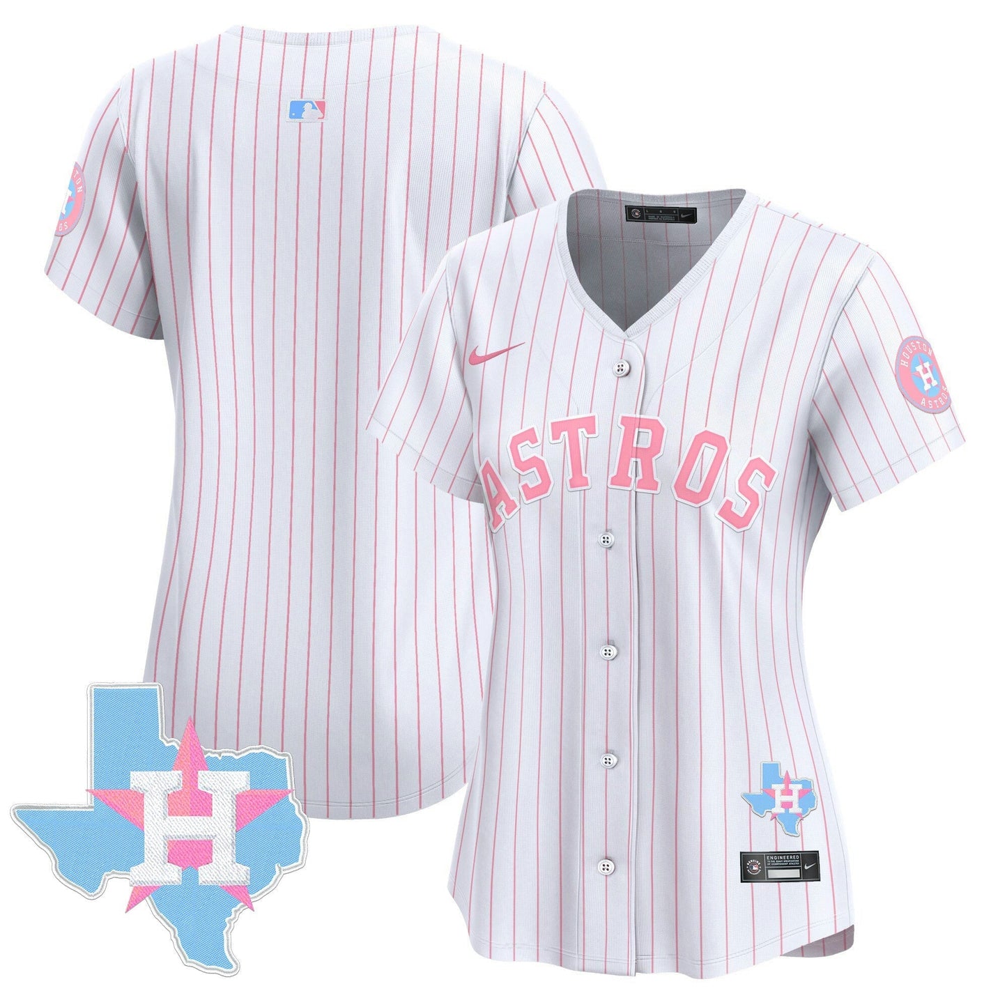 Camisa MLB Houston Astros Women’s Bubblegum Pink Vapor Premier Limited Jersey