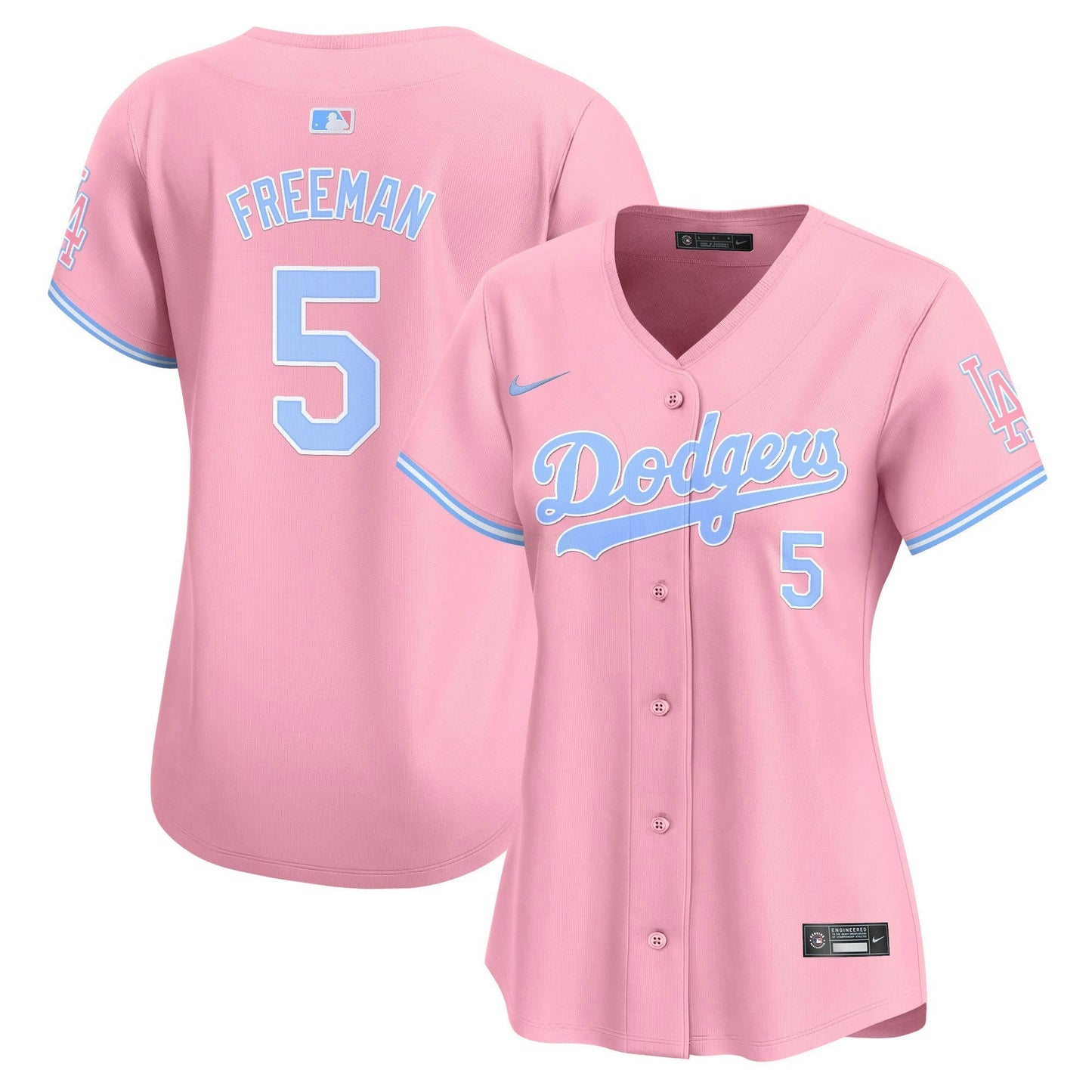 Camisa MLB Los Angeles Dodgers Women’s Bubblegum Pink Vapor Premier Limited Jersey