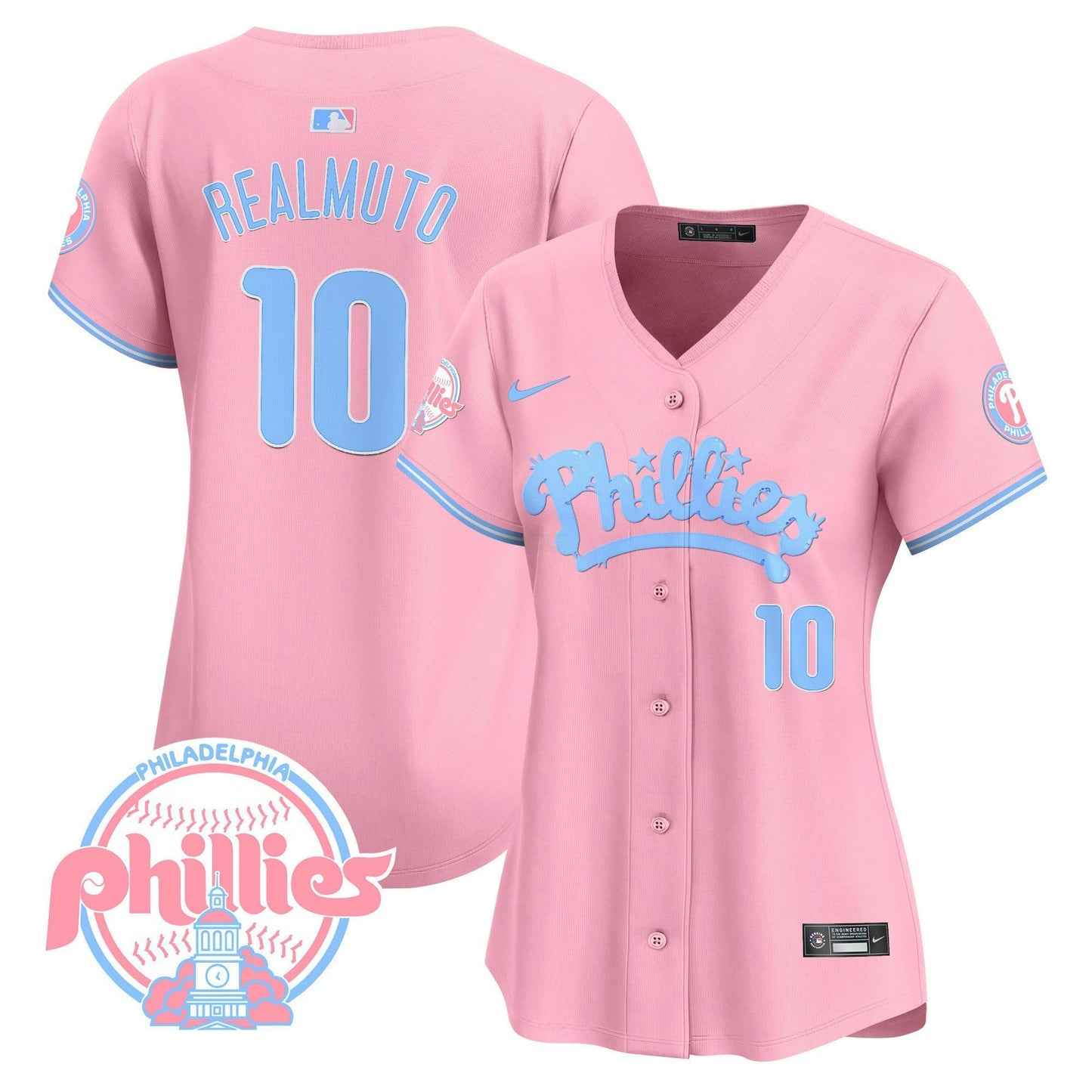Camisa MLB Philadelphia Phillies Women’s Bubblegum Pink Vapor Premier Limited Jersey