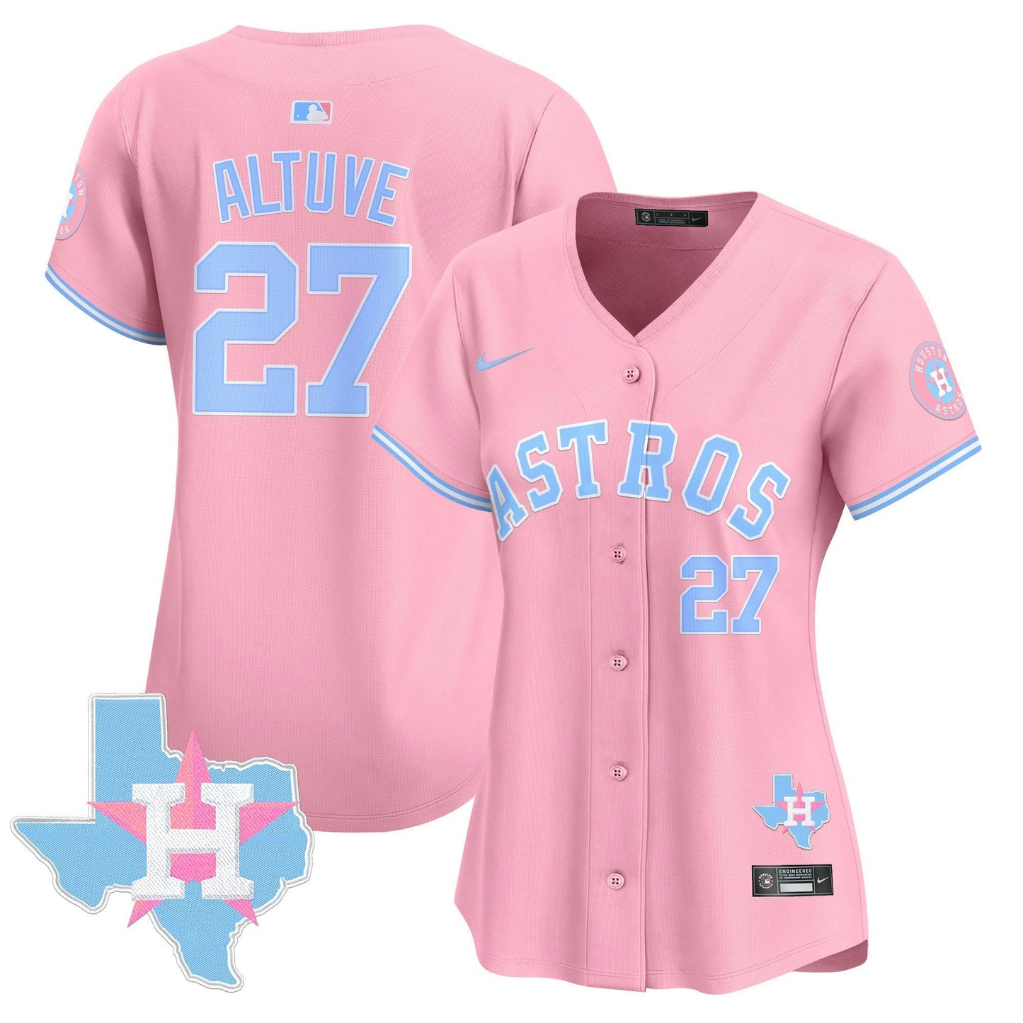Camisa MLB Houston Astros Women’s Bubblegum Pink Vapor Premier Limited Jersey