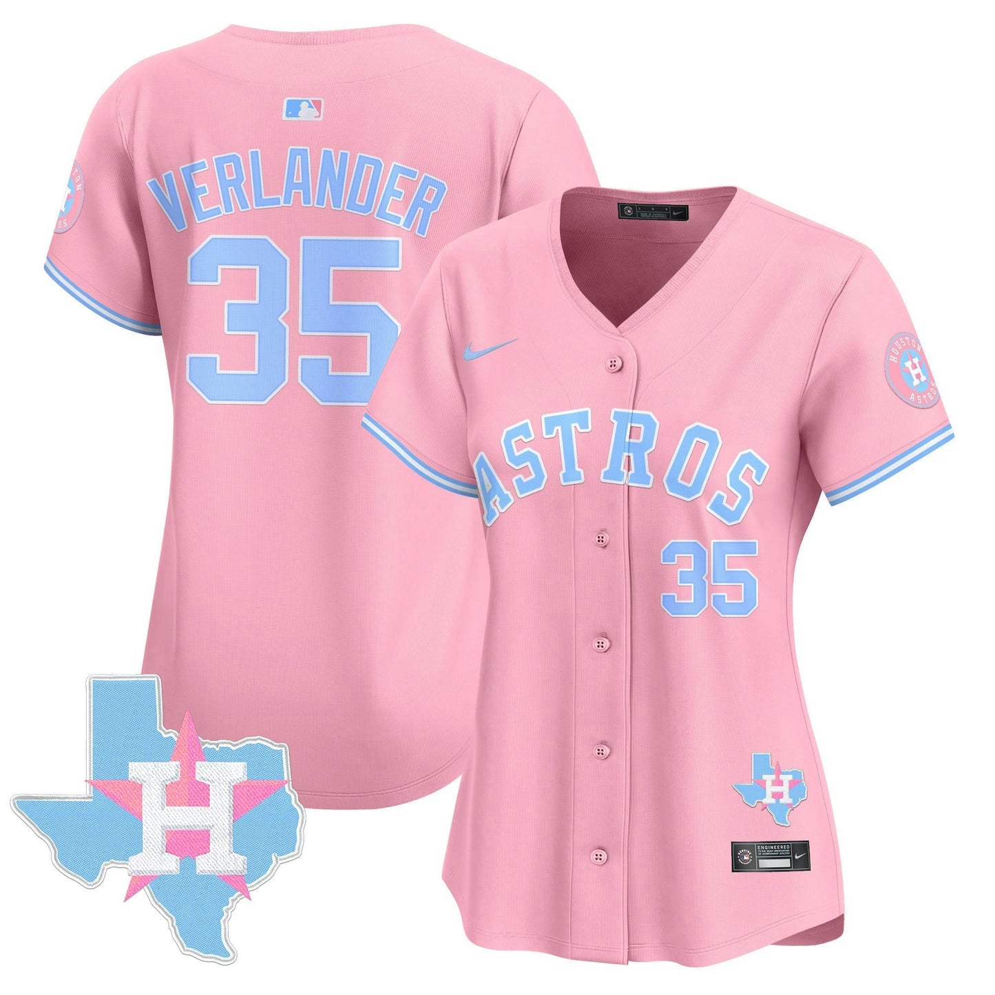 Camisa MLB Houston Astros Women’s Bubblegum Pink Vapor Premier Limited Jersey