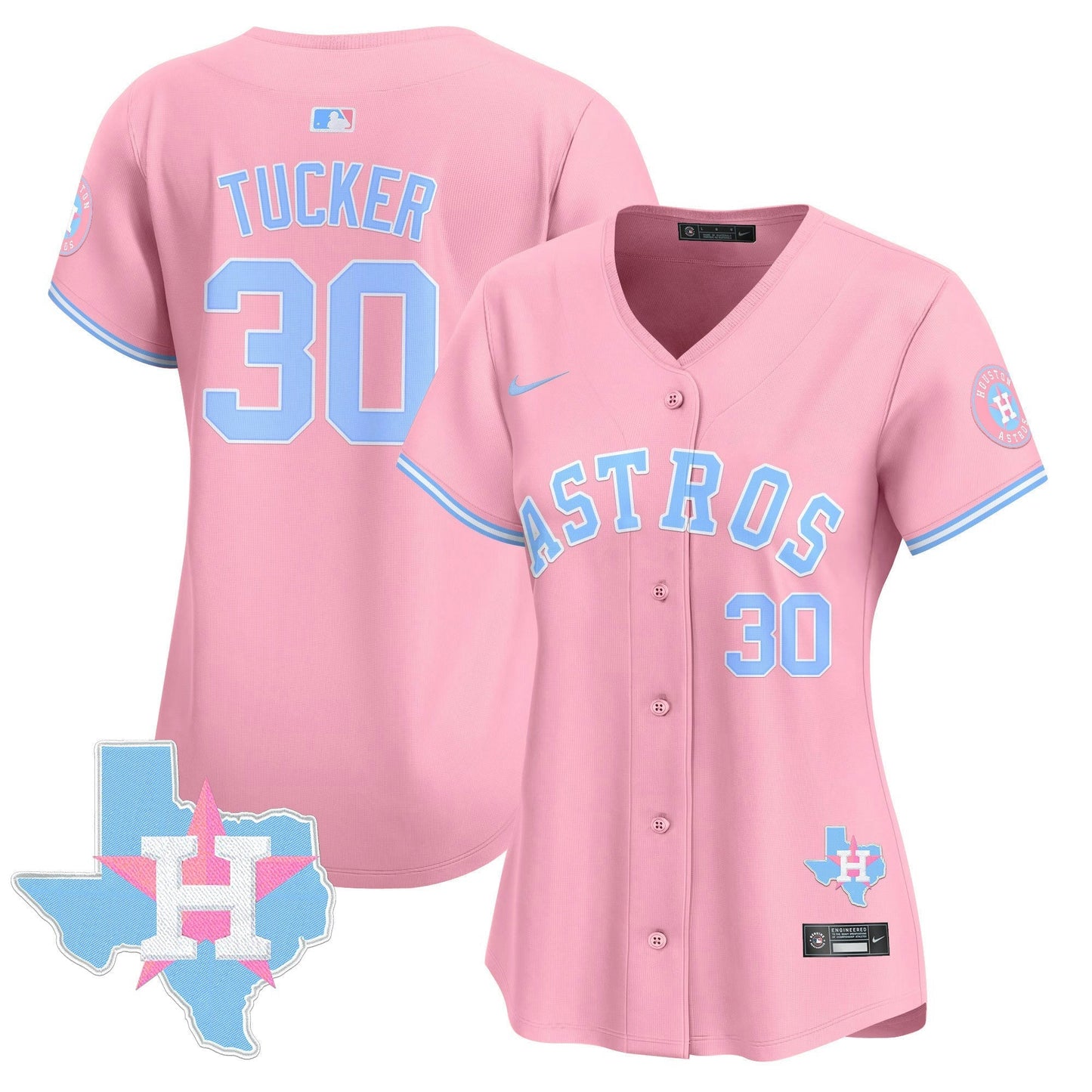 Camisa MLB Houston Astros Women’s Bubblegum Pink Vapor Premier Limited Jersey