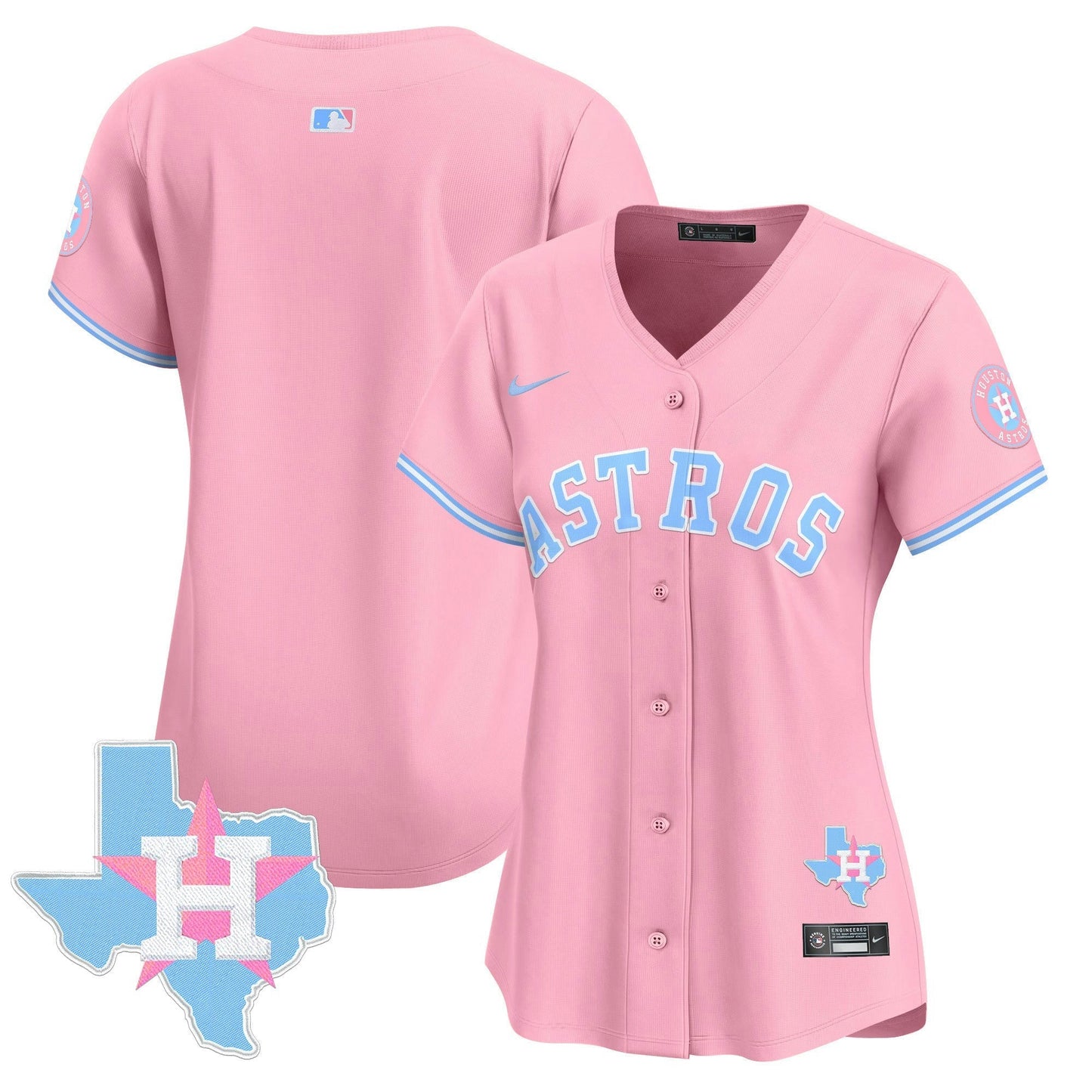 Camisa MLB Houston Astros Women’s Bubblegum Pink Vapor Premier Limited Jersey