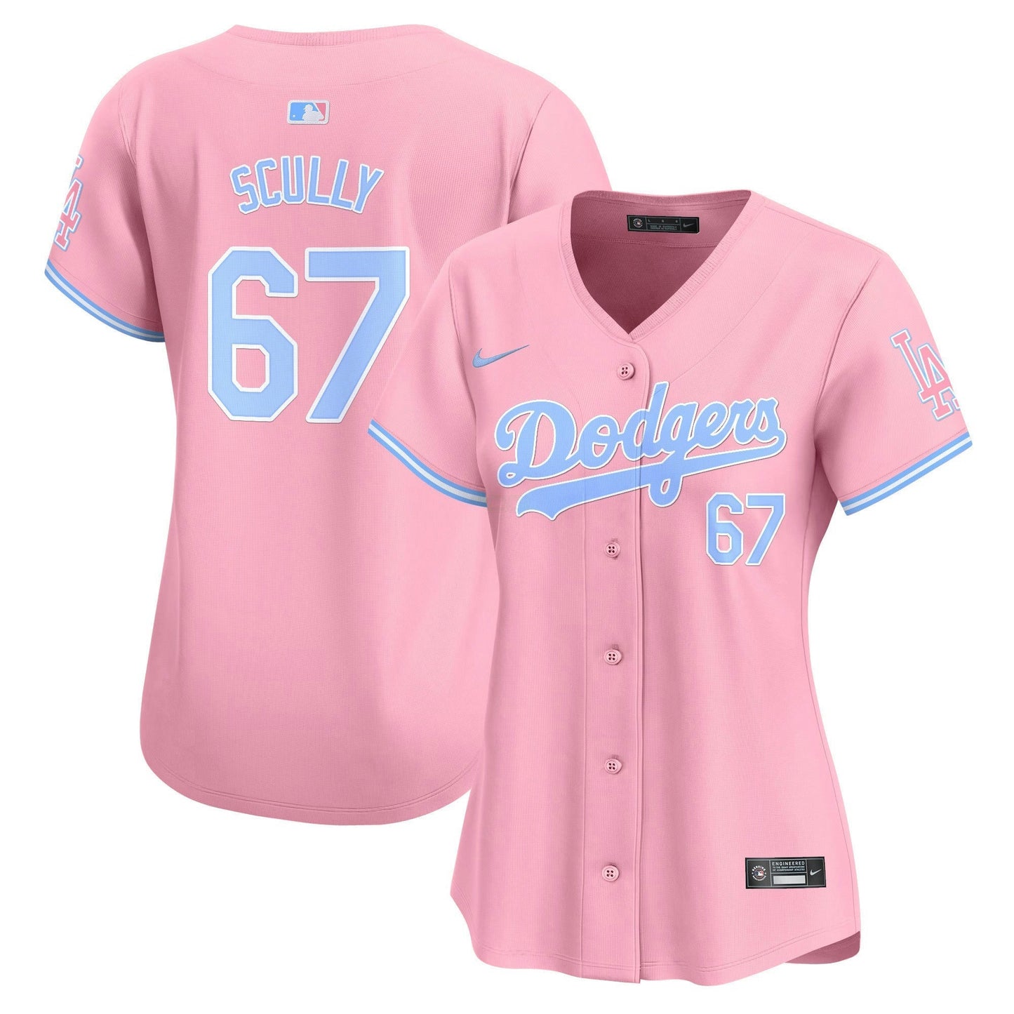 Camisa MLB Los Angeles Dodgers Women’s Bubblegum Pink Vapor Premier Limited Jersey