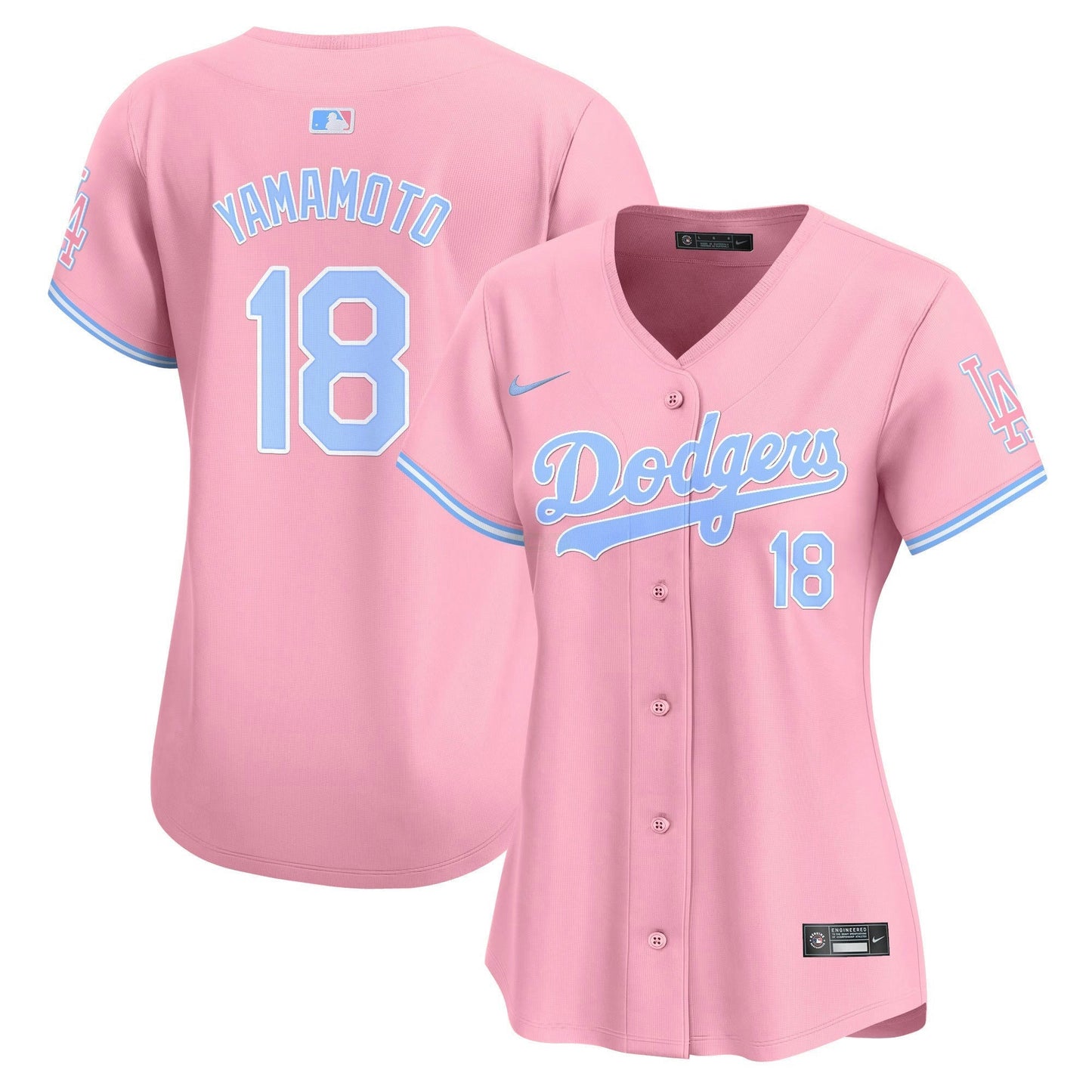 Camisa MLB Los Angeles Dodgers Women’s Bubblegum Pink Vapor Premier Limited Jersey