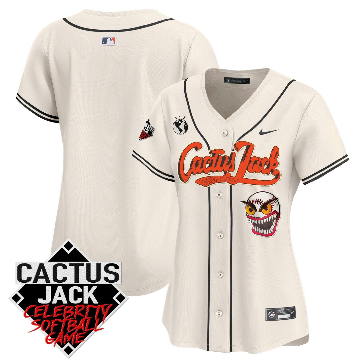 Camisa MLB Women’s Cactus Jack Celebrity Softball Game Patch Vapor Premier Limited Jersey
